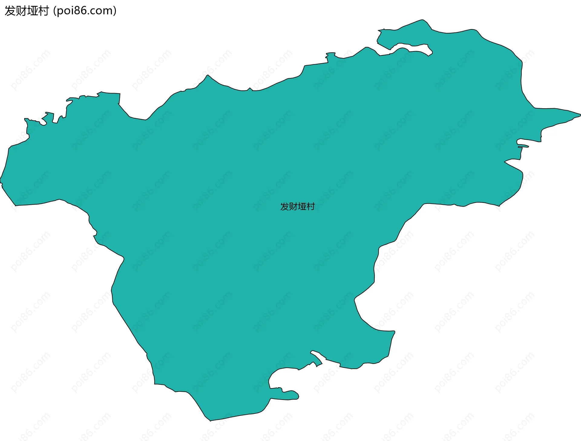 发财垭村边界地图