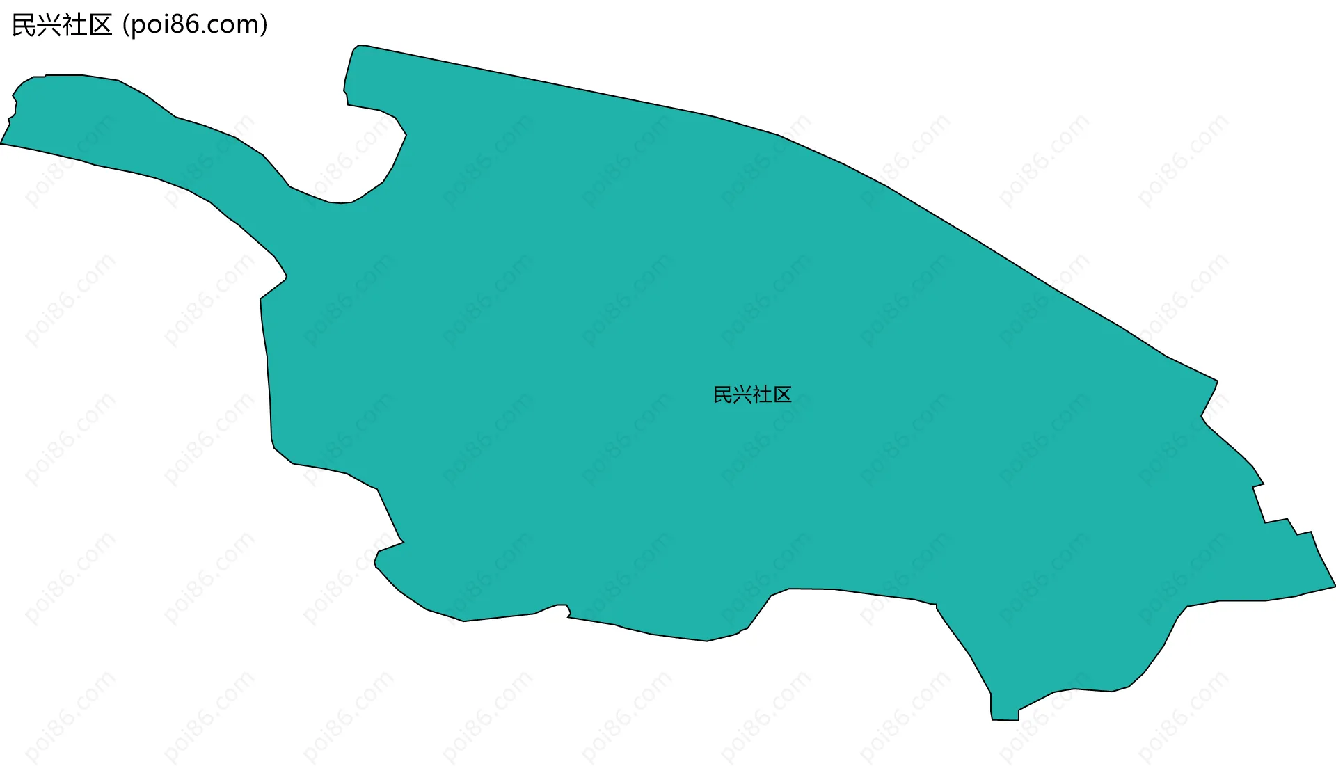 民兴社区边界地图