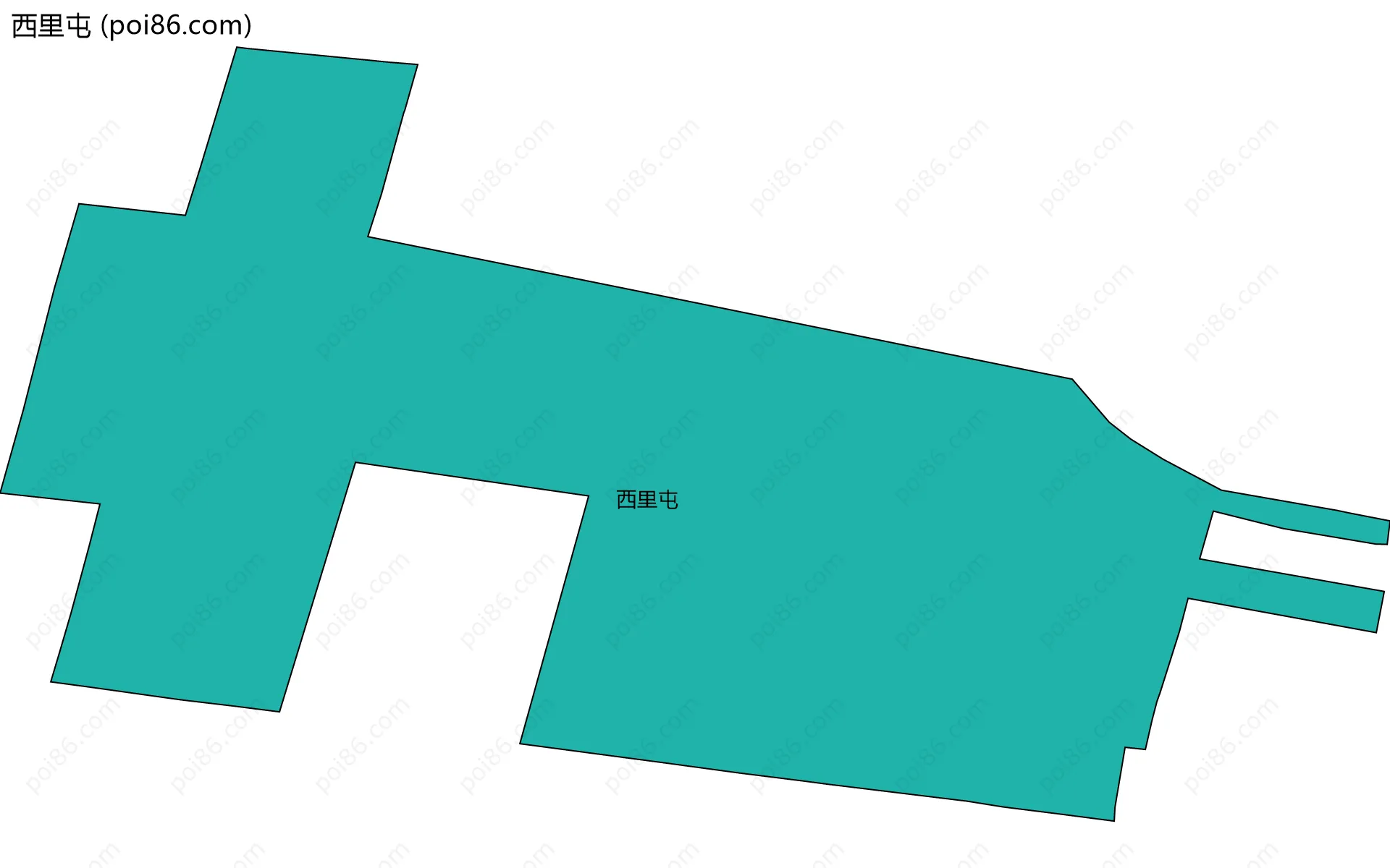 西里屯边界地图