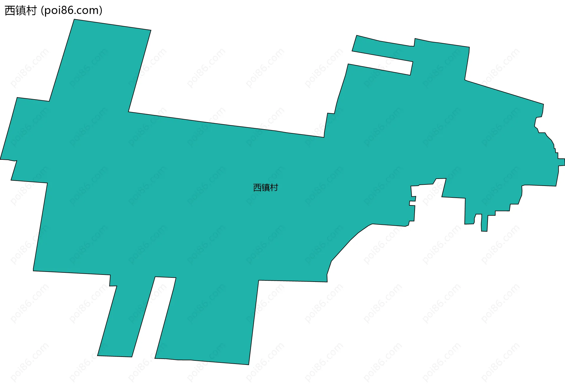 西镇村边界地图