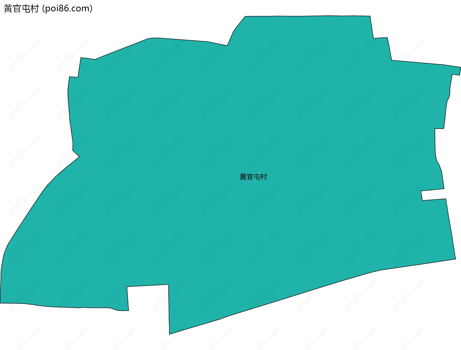 黄官屯村边界地图