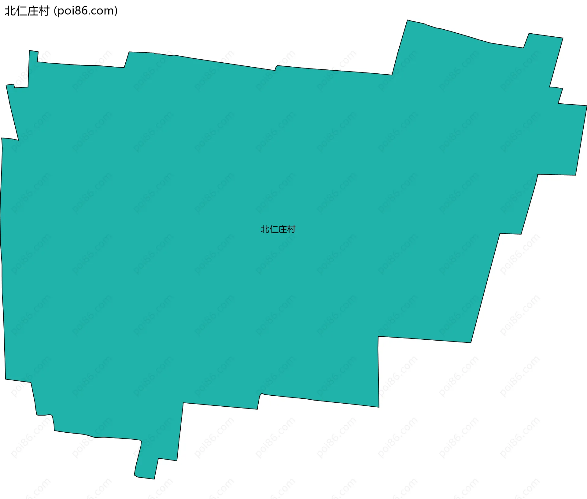 北仁庄村边界地图