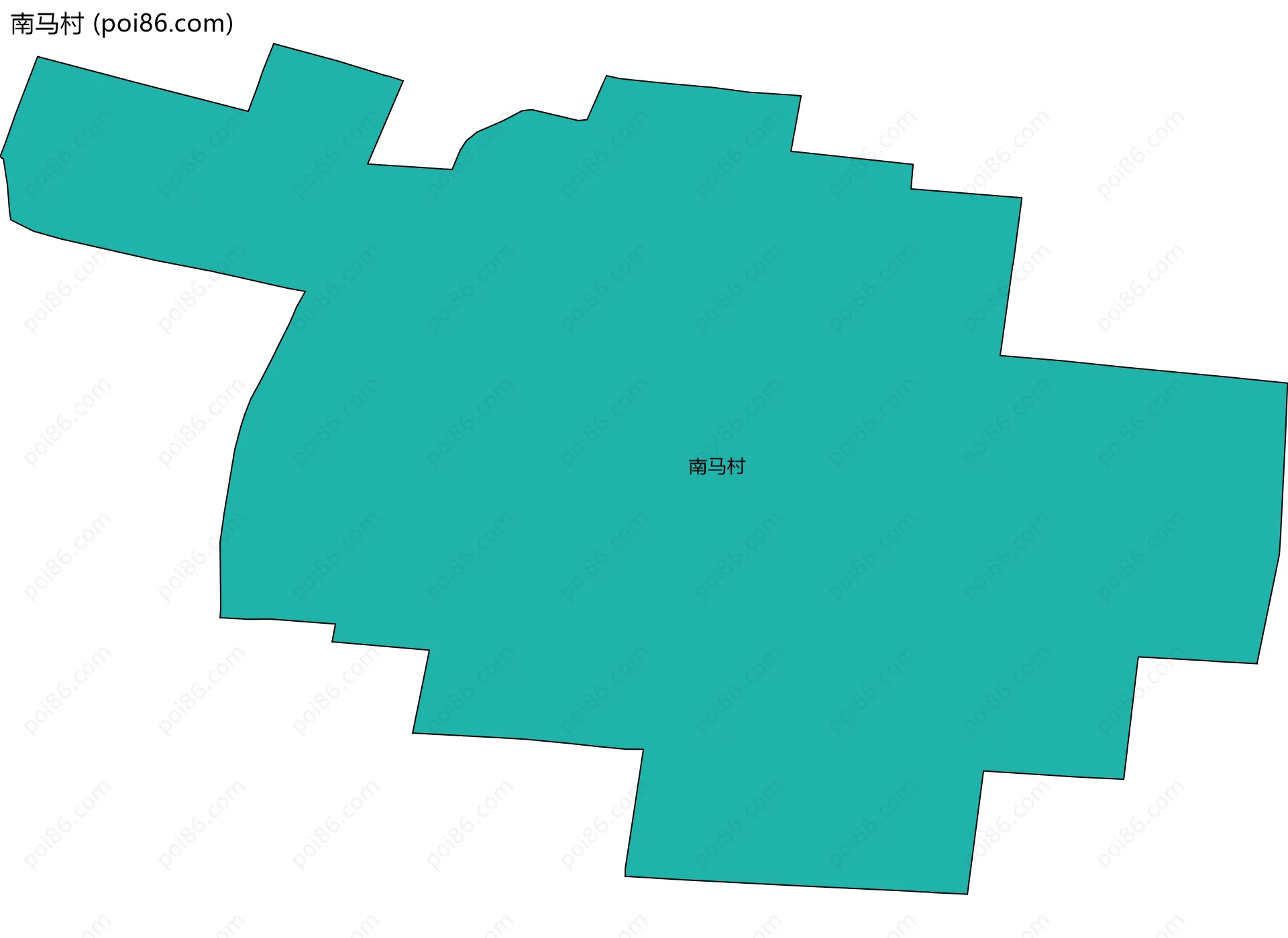 南马村边界地图