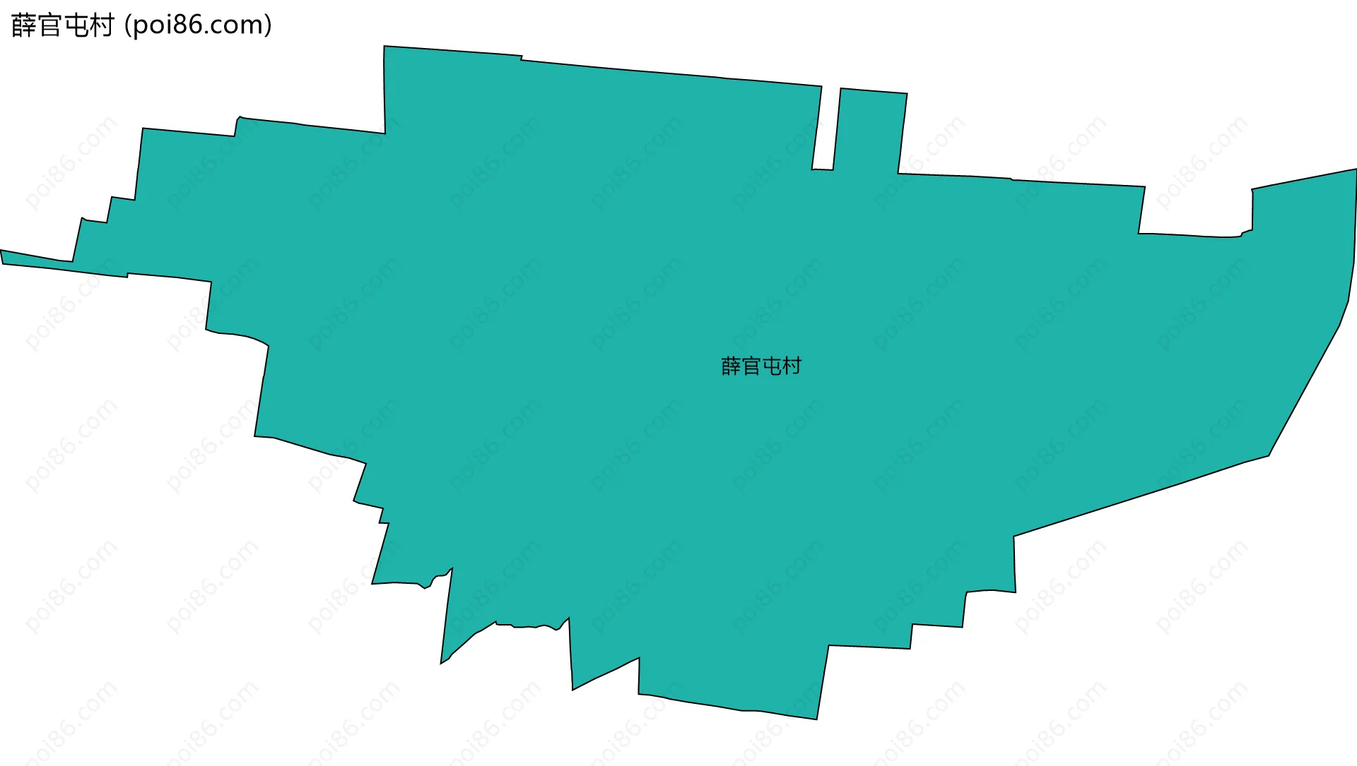 薛官屯村边界地图