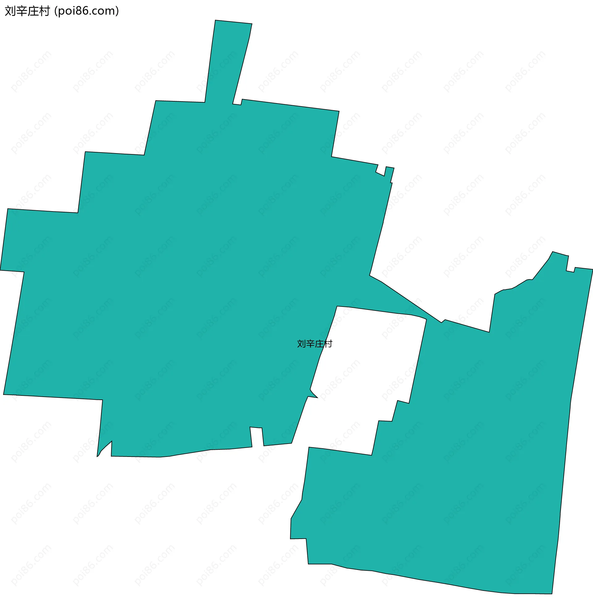 刘辛庄村边界地图