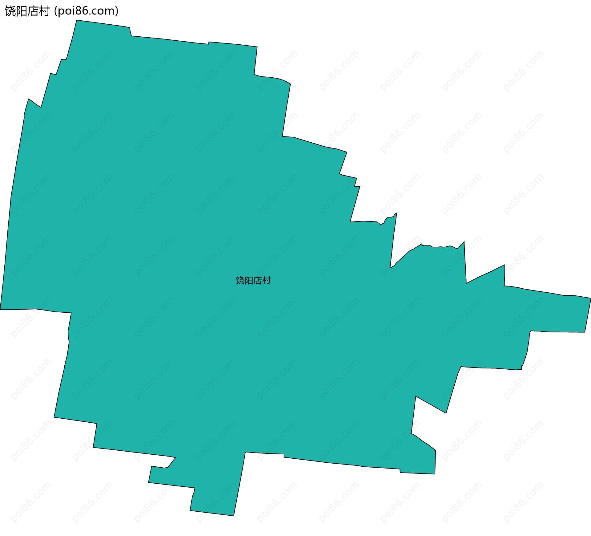 饶阳店村边界地图