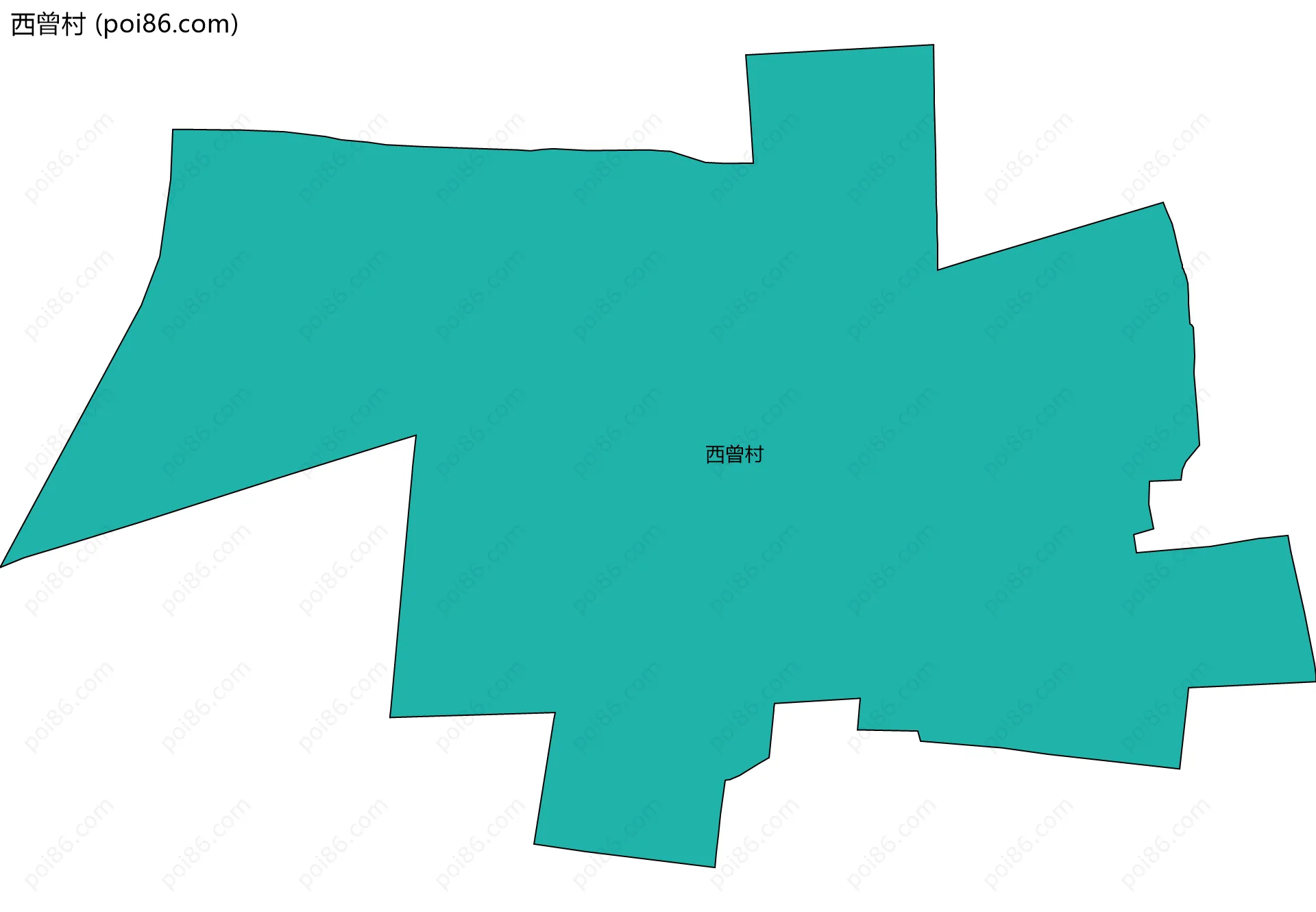 西曾村边界地图