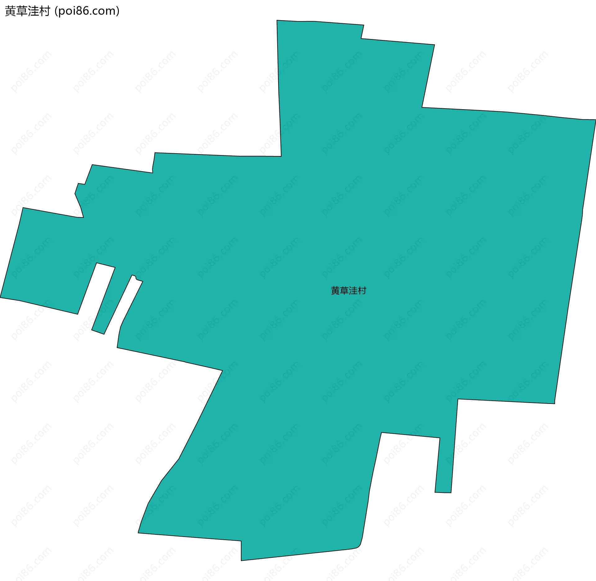 黄草洼村边界地图