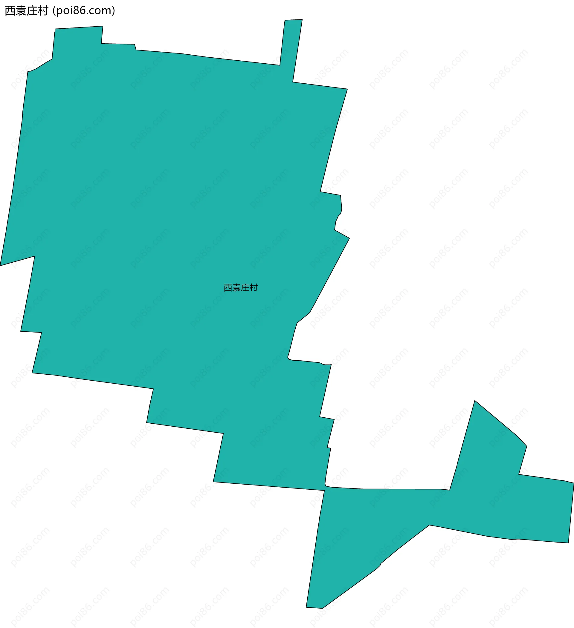 西袁庄村边界地图