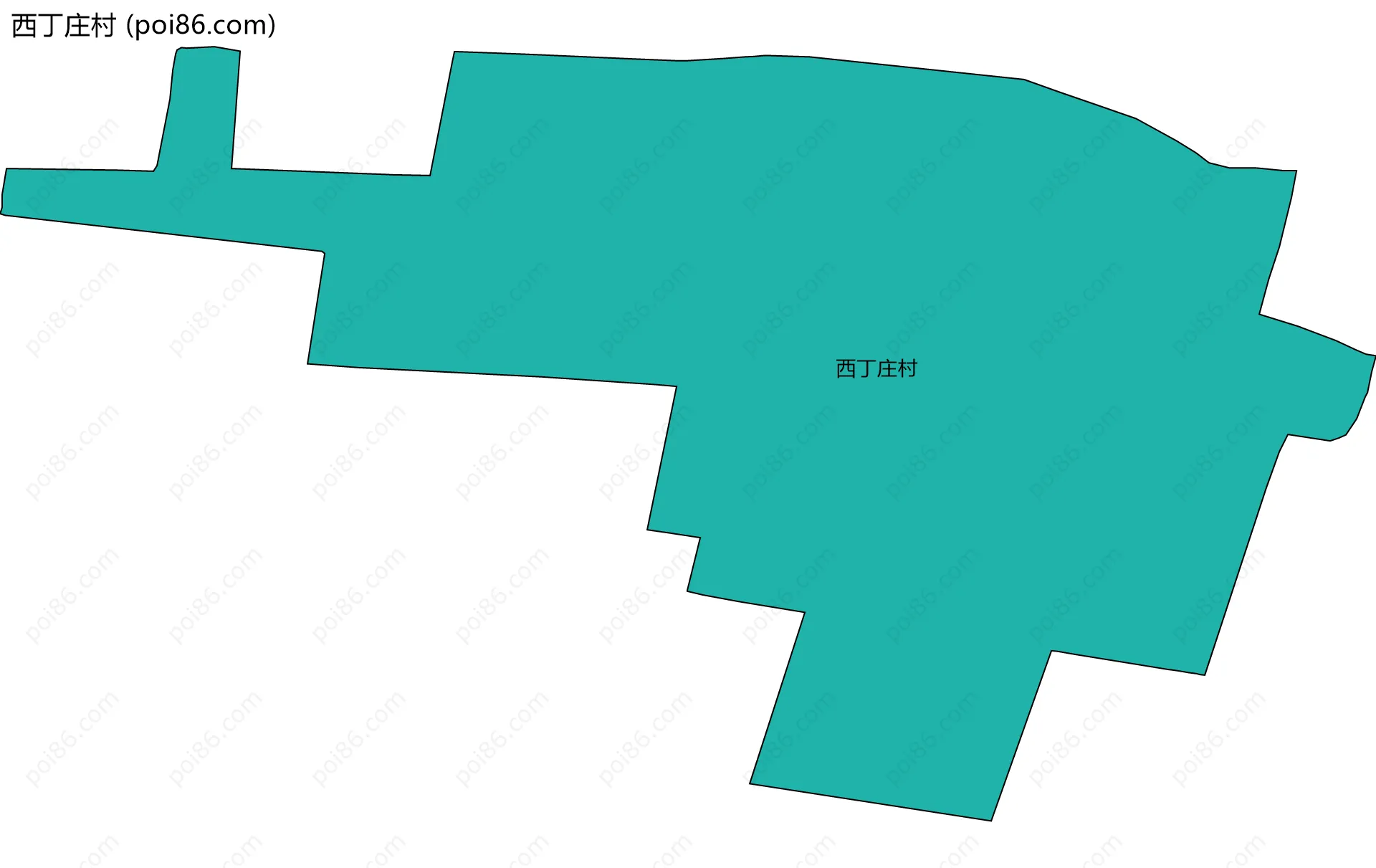 西丁庄村边界地图