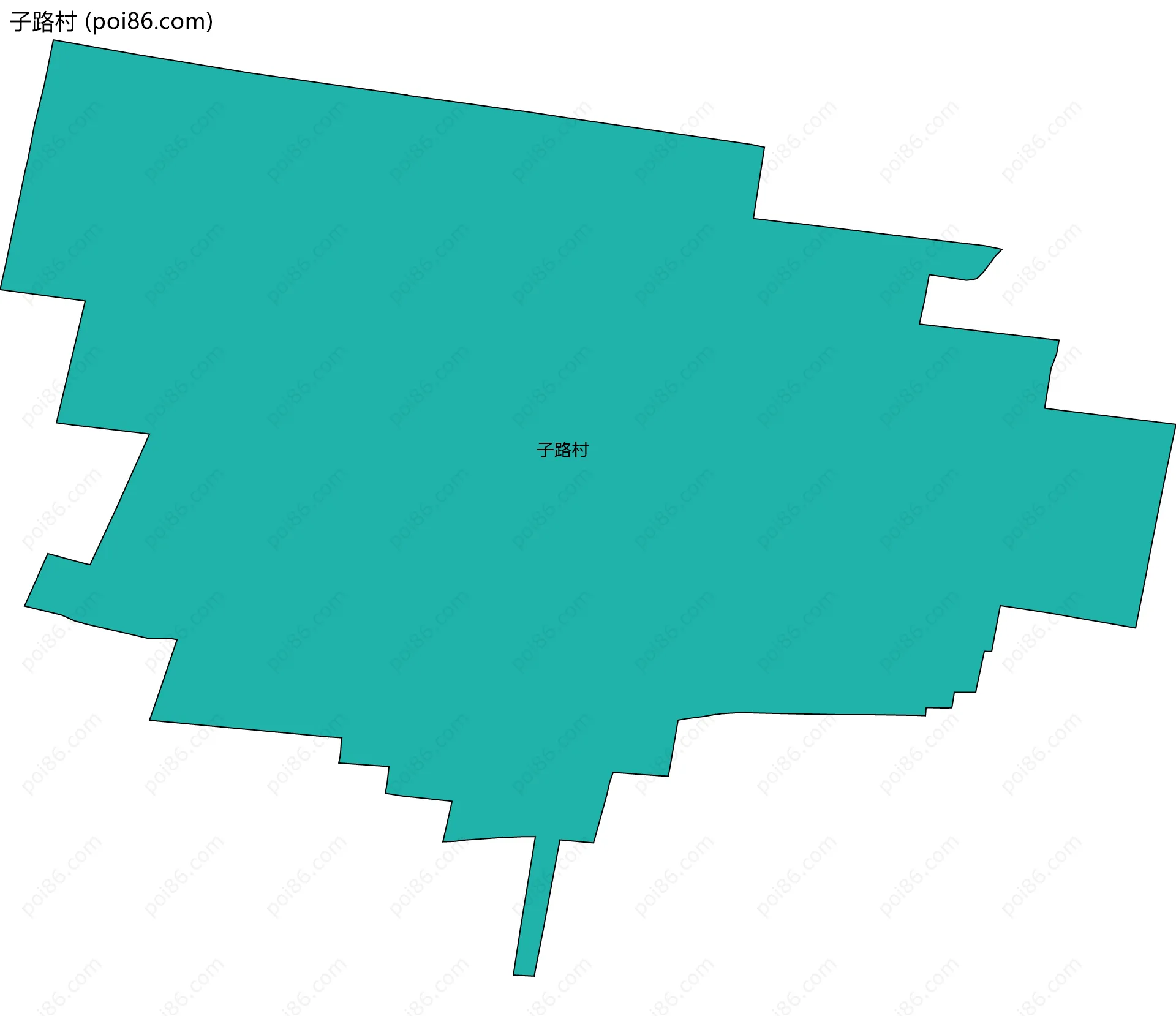 子路村边界地图