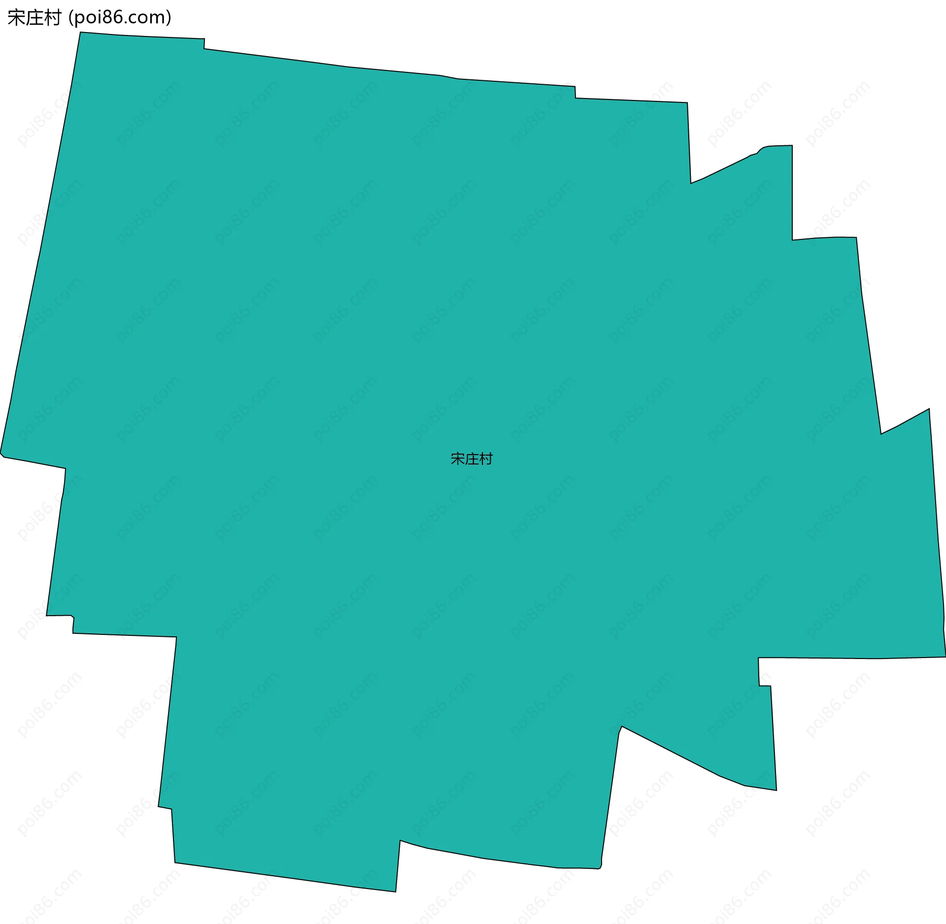宋庄村边界地图