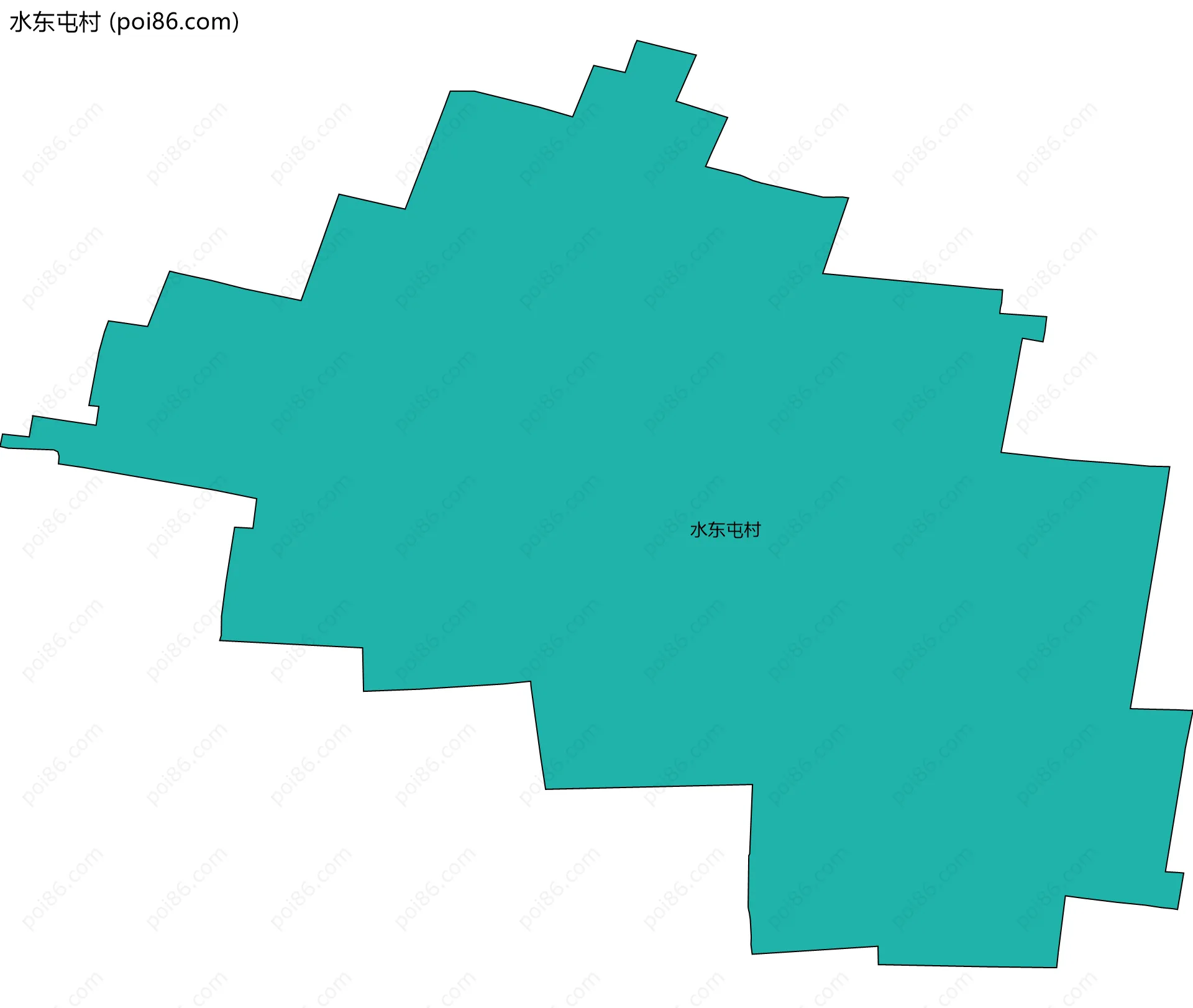 水东屯村边界地图