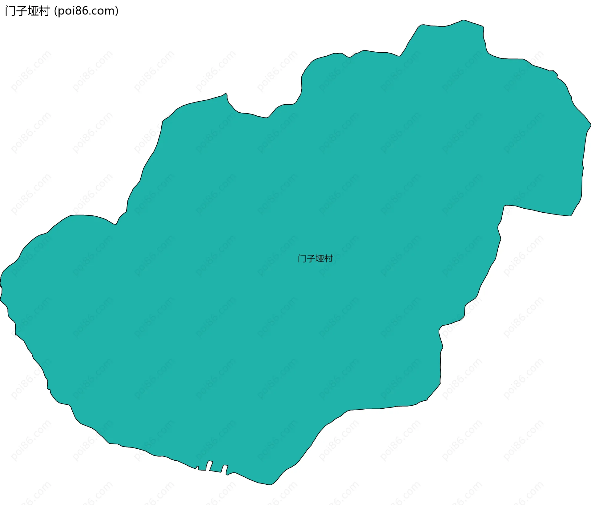 门子垭村边界地图