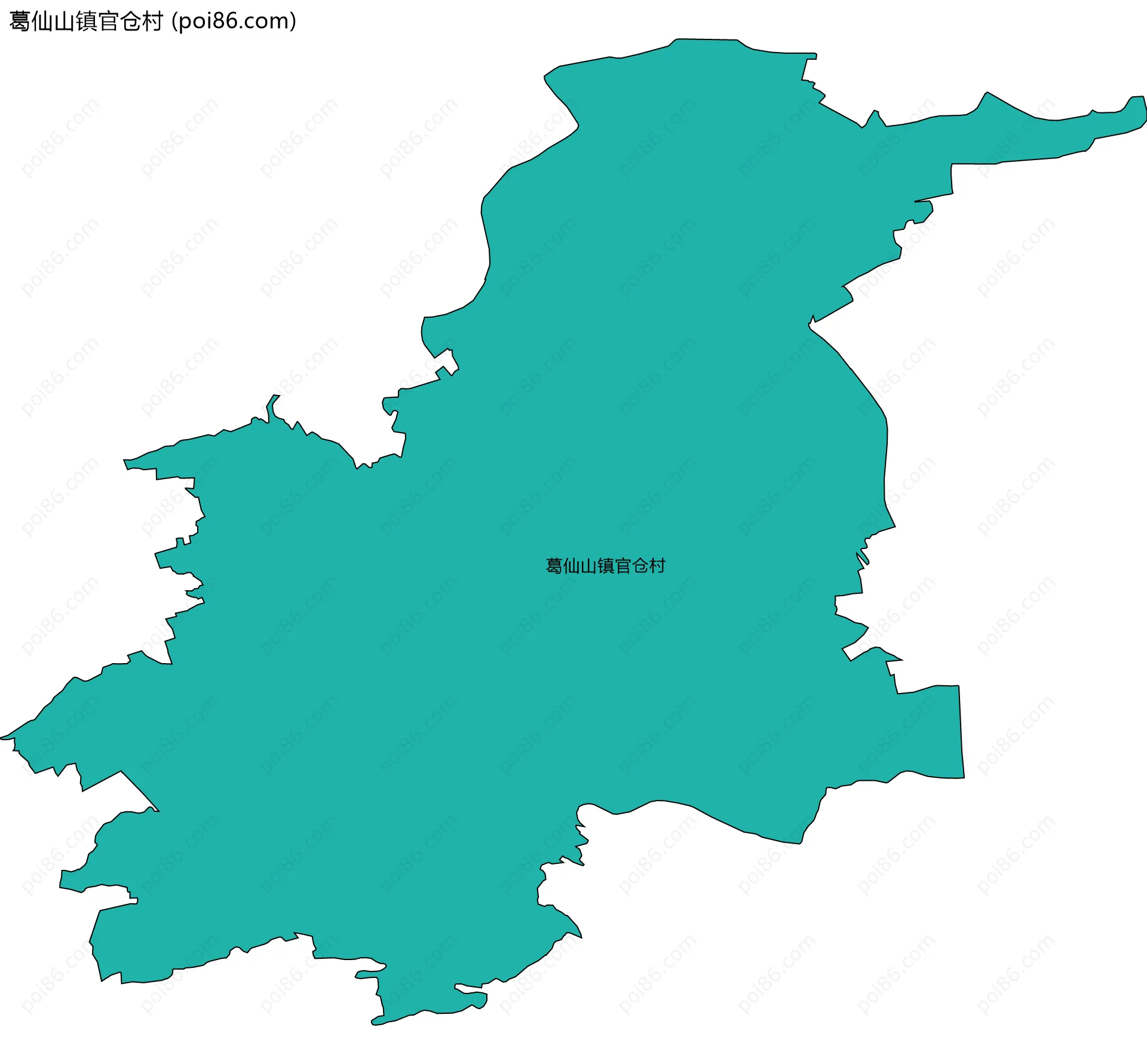 葛仙山镇官仓村边界地图