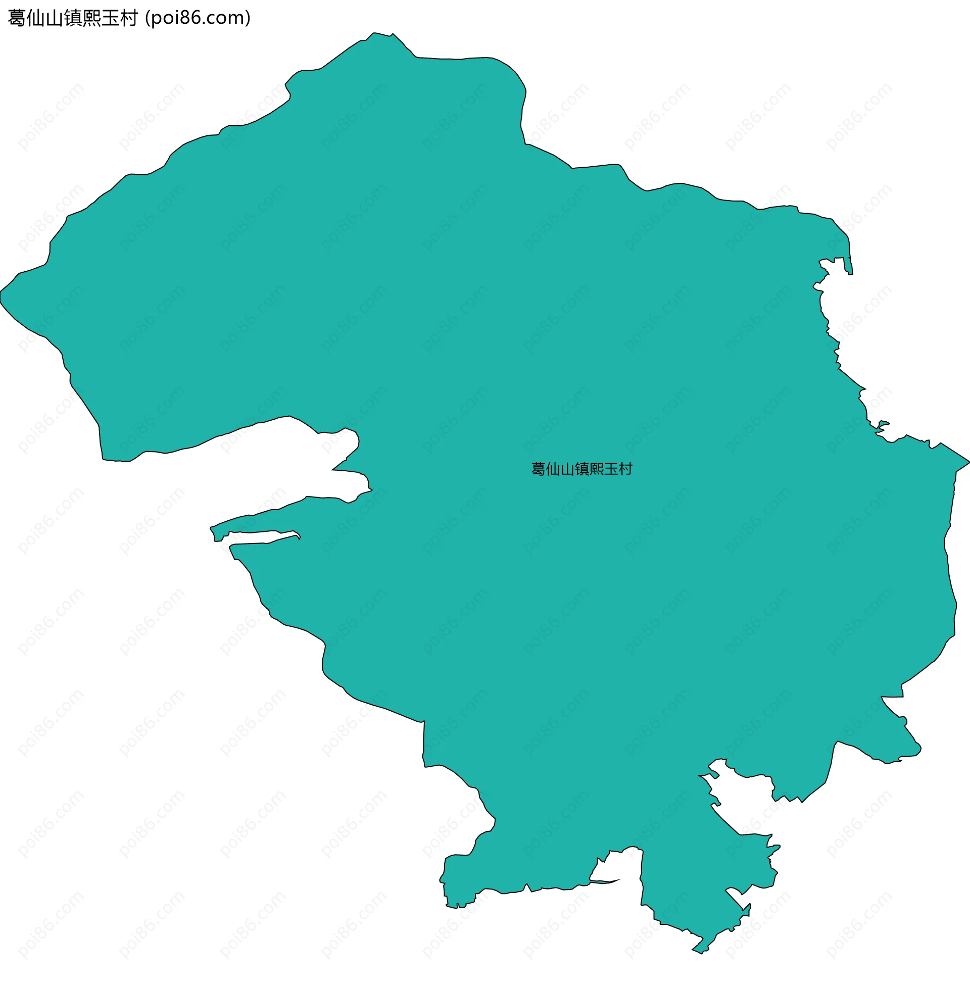 葛仙山镇熙玉村边界地图