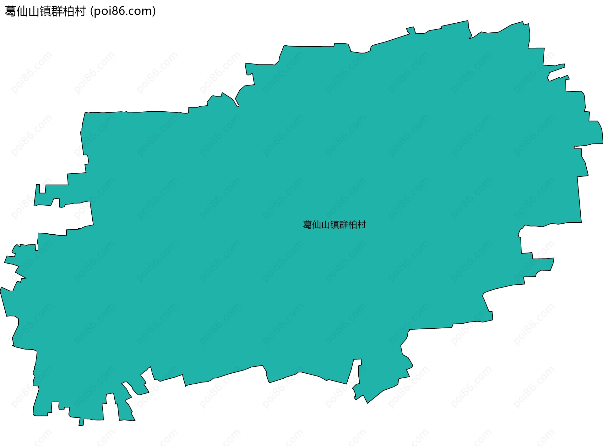 葛仙山镇群柏村边界地图