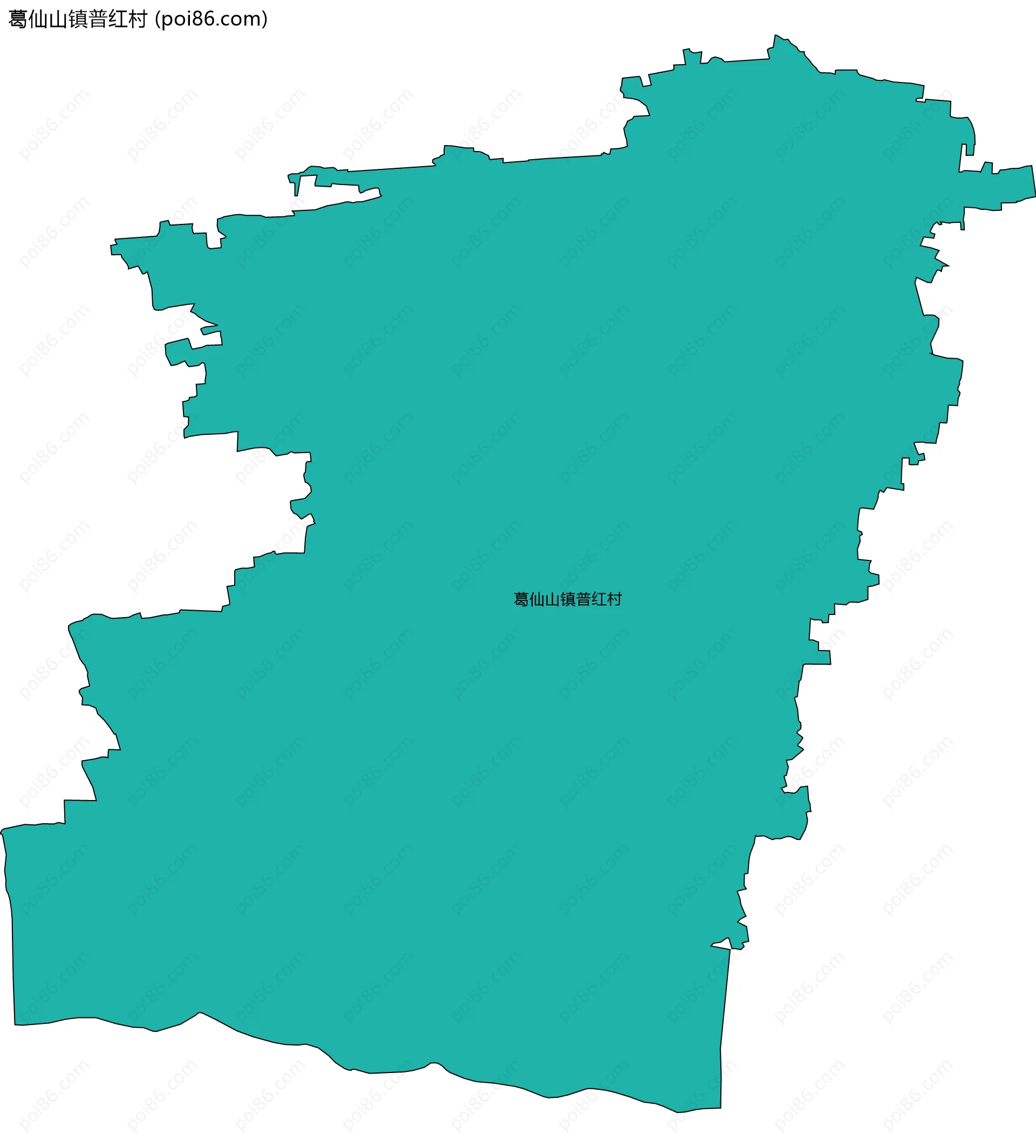 葛仙山镇普红村边界地图
