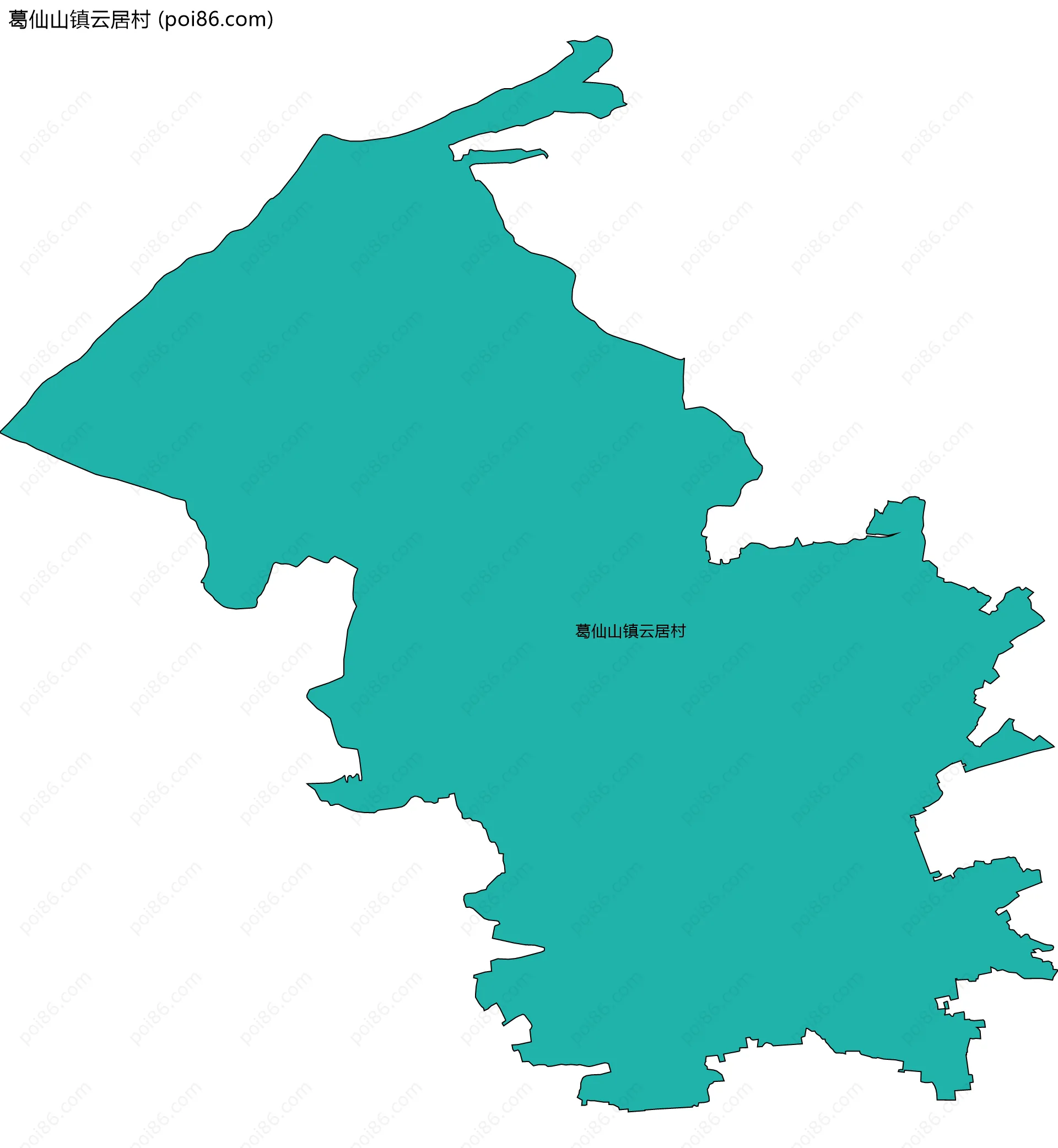 葛仙山镇云居村边界地图