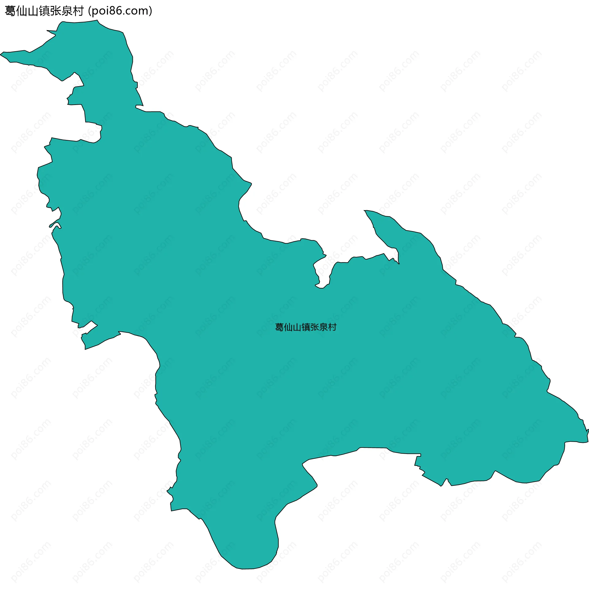 葛仙山镇张泉村边界地图