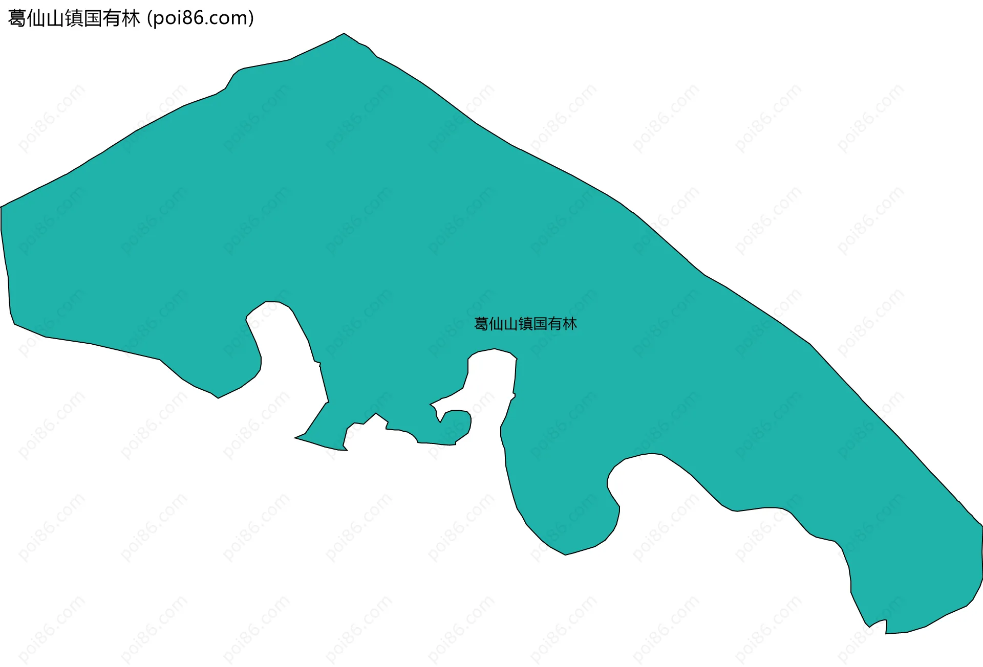 葛仙山镇国有林边界地图