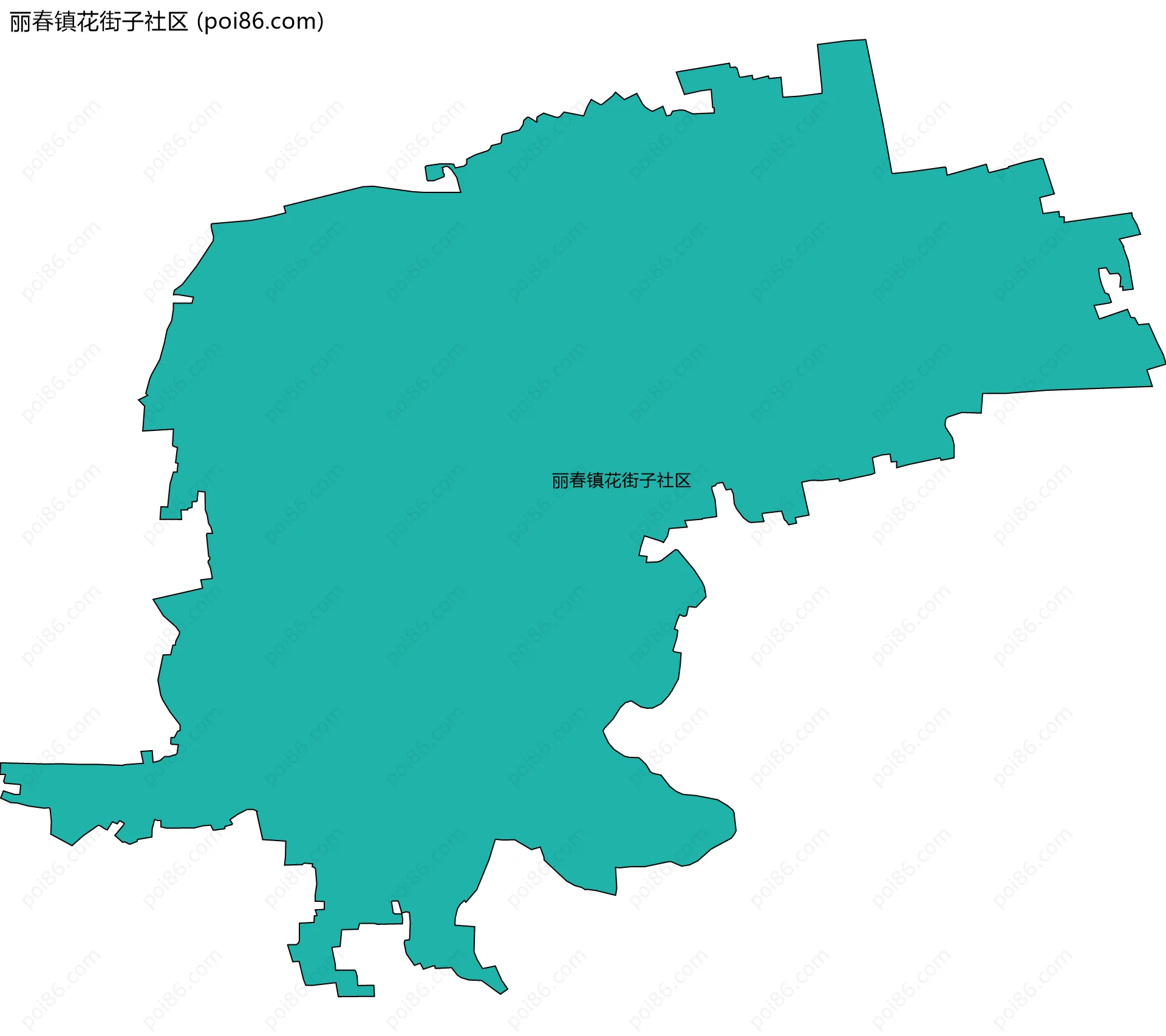 丽春镇花街子社区边界地图