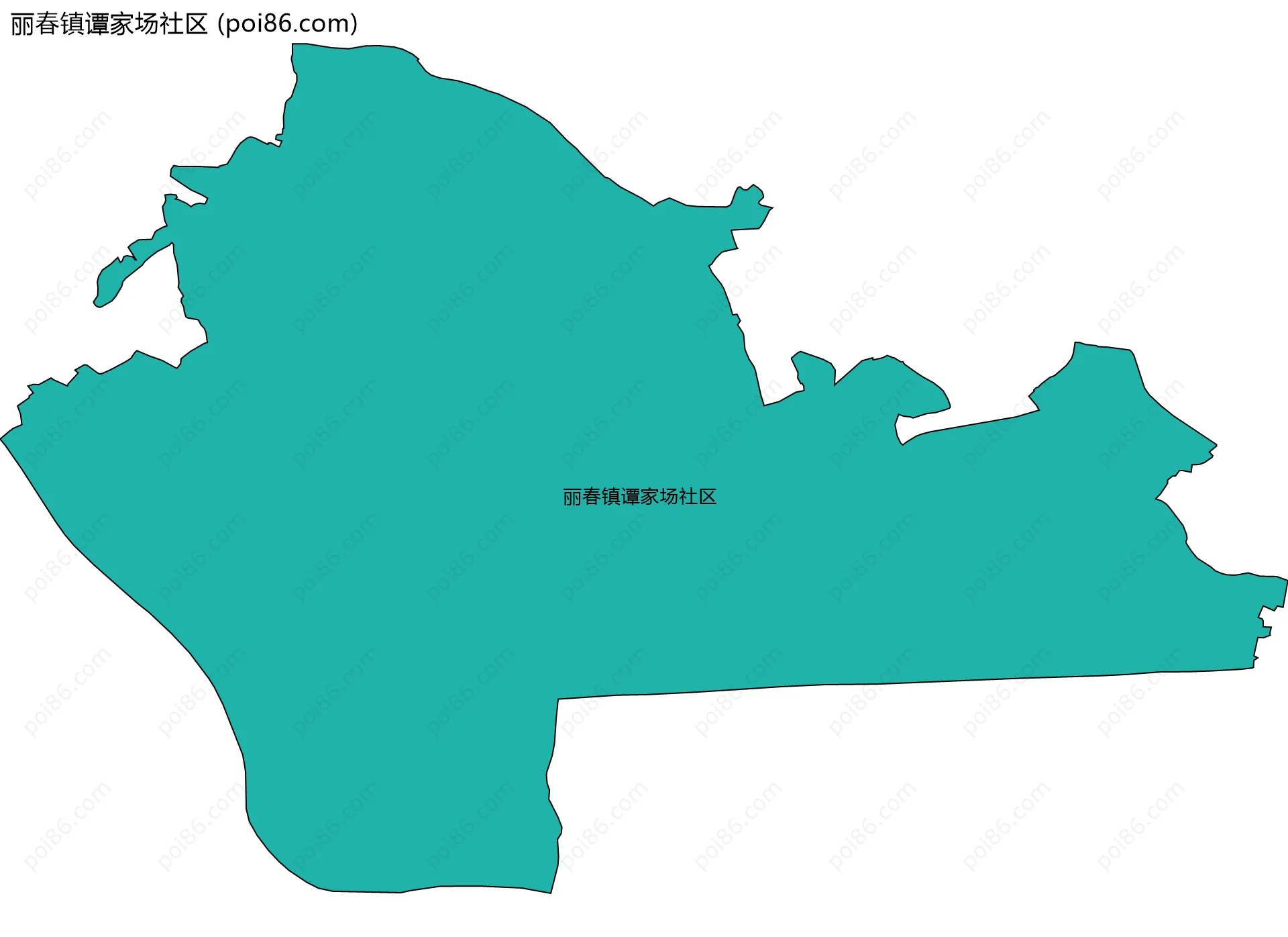 丽春镇谭家场社区边界地图