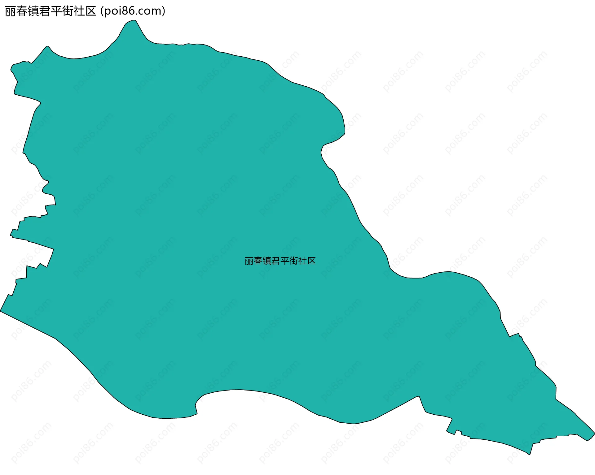 丽春镇君平街社区边界地图