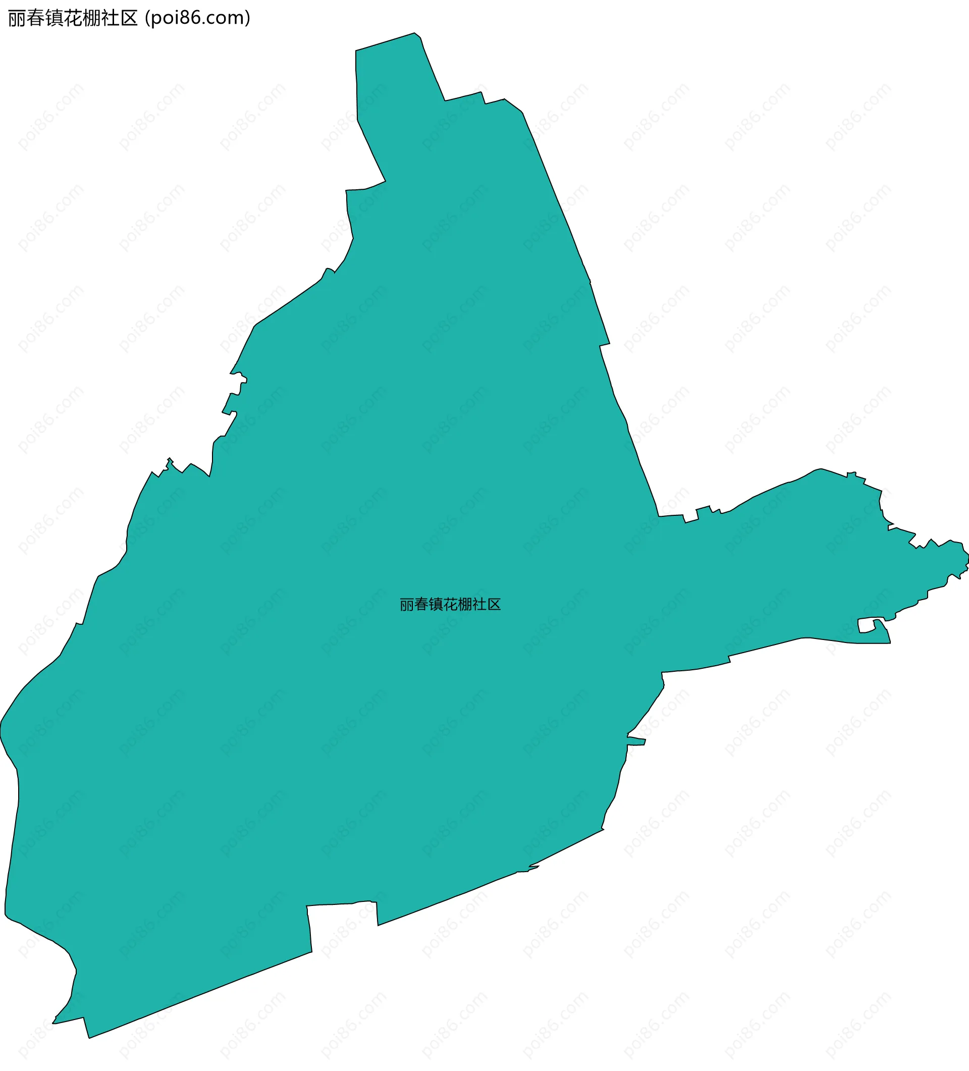 丽春镇花棚社区边界地图