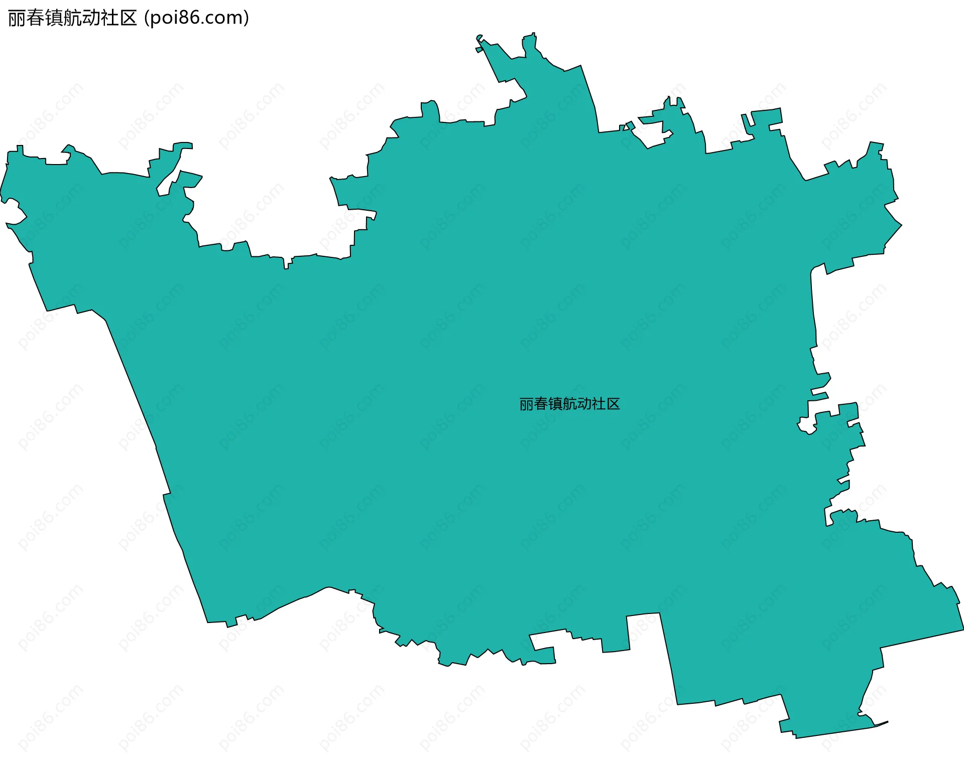 丽春镇航动社区边界地图
