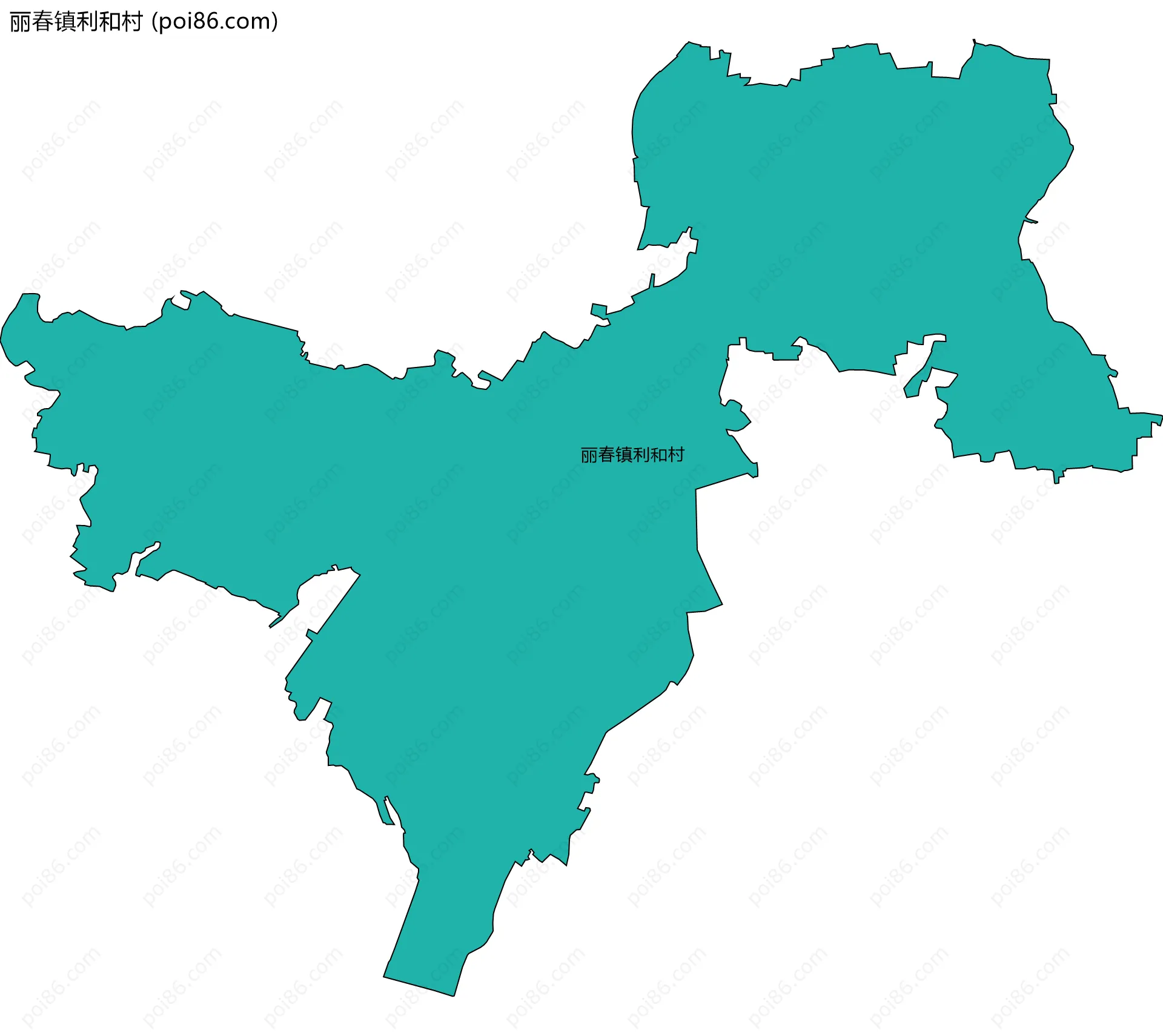 丽春镇利和村边界地图