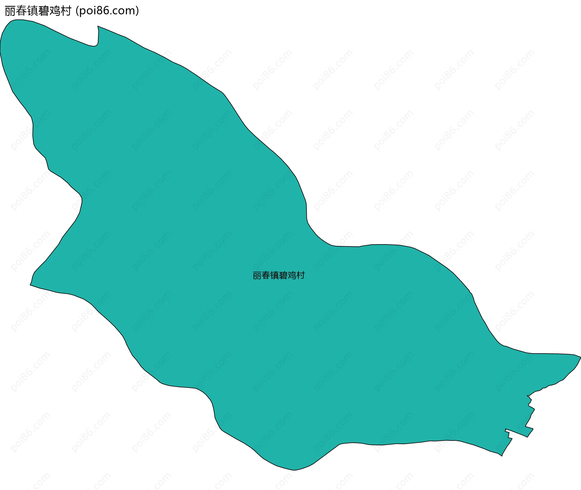 丽春镇碧鸡村边界地图