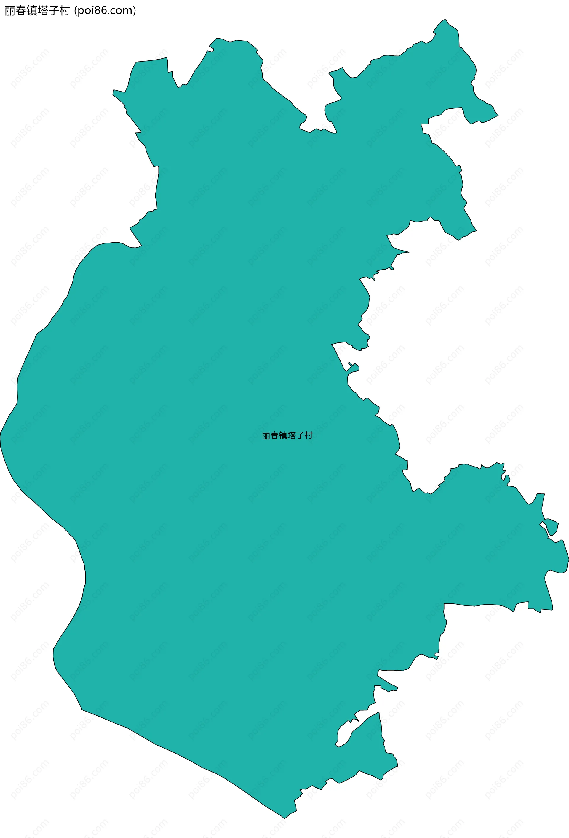 丽春镇塔子村边界地图