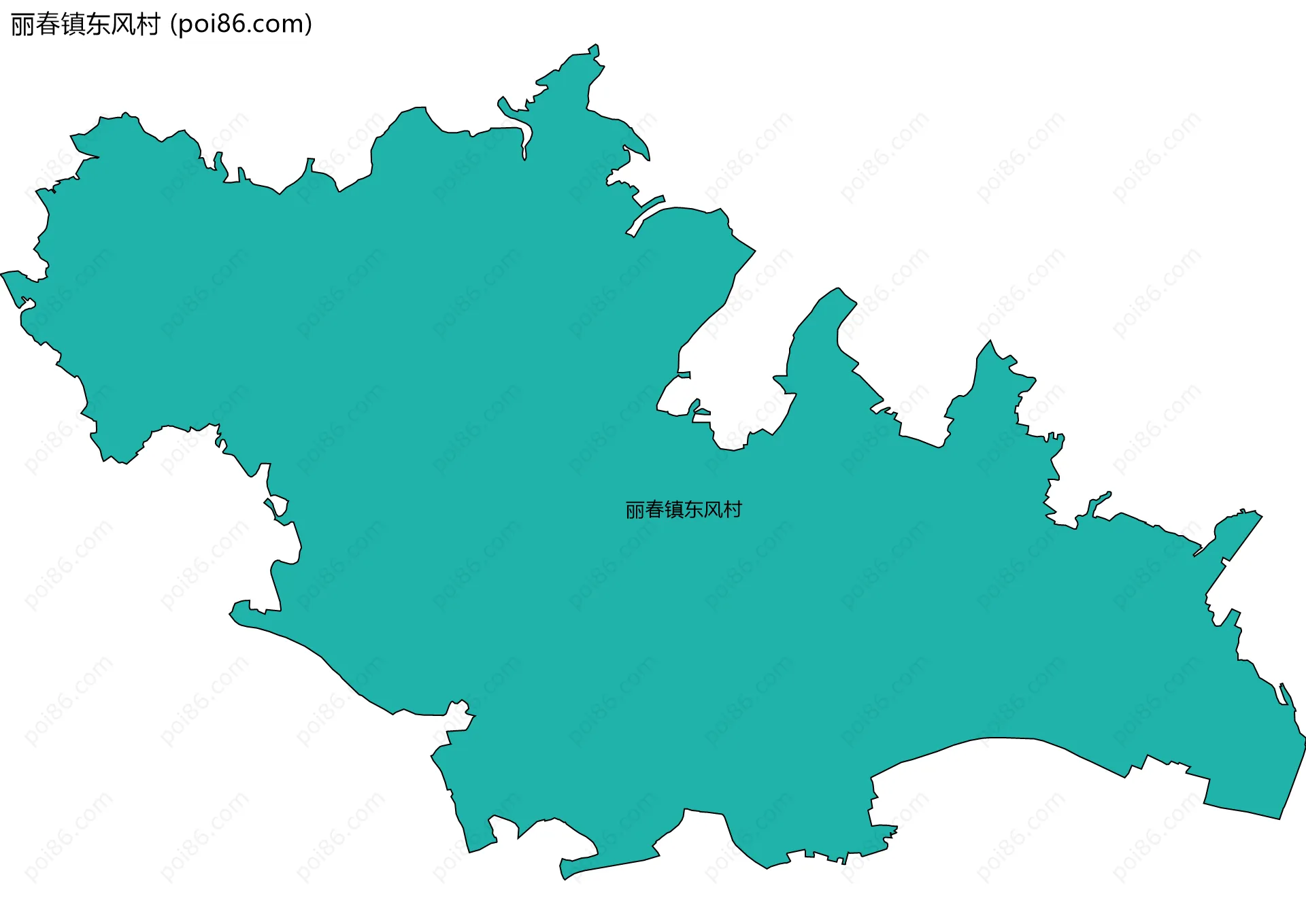 丽春镇东风村边界地图