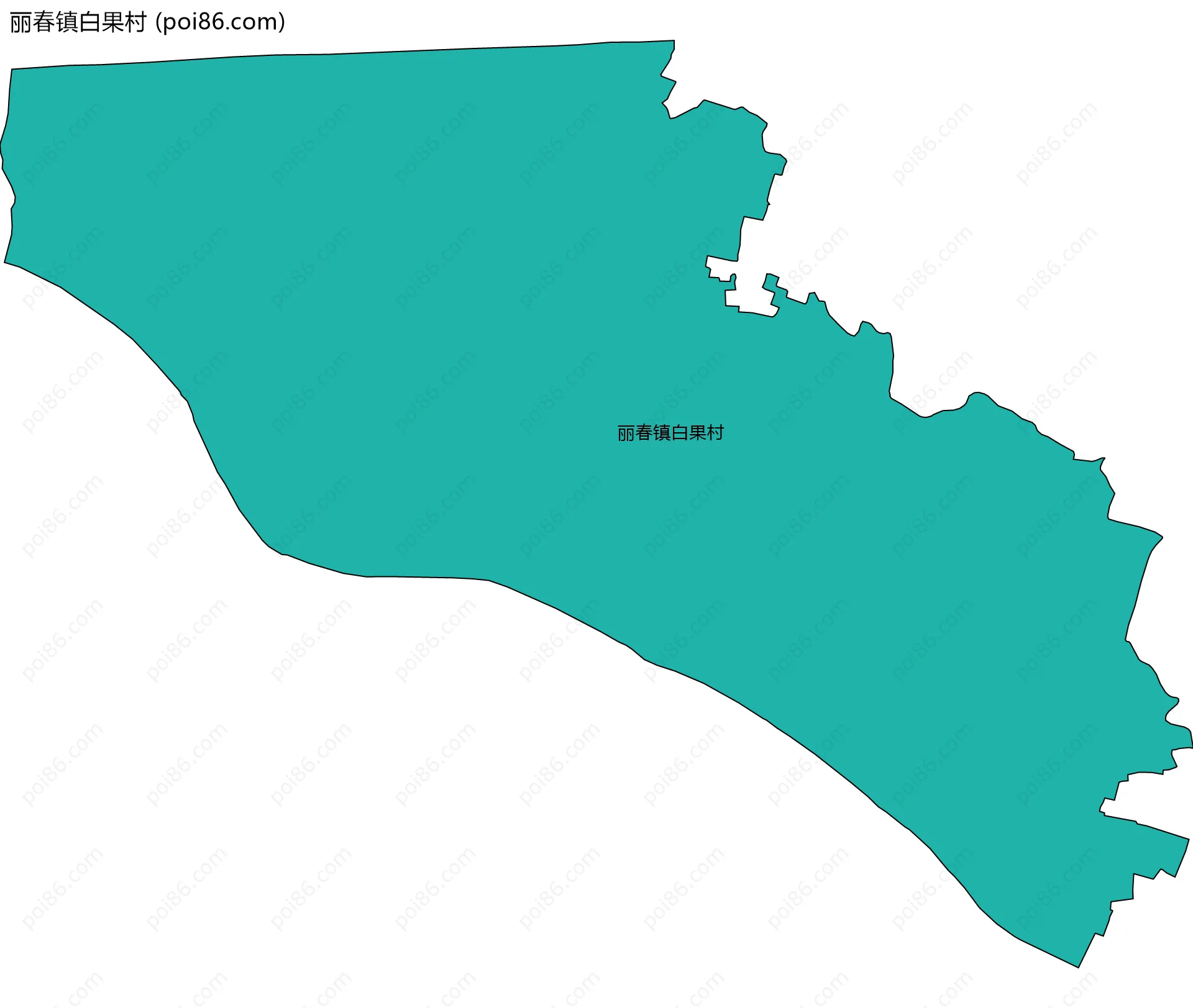 丽春镇白果村边界地图