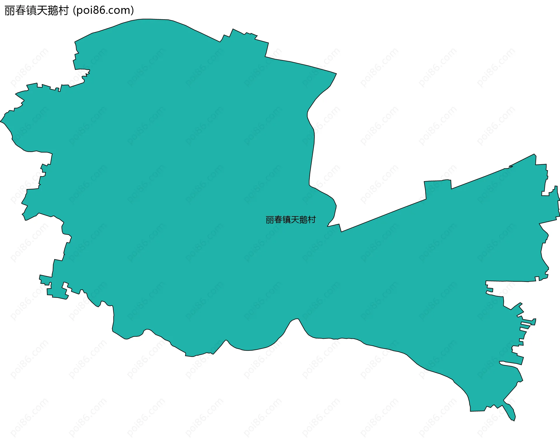 丽春镇天鹅村边界地图