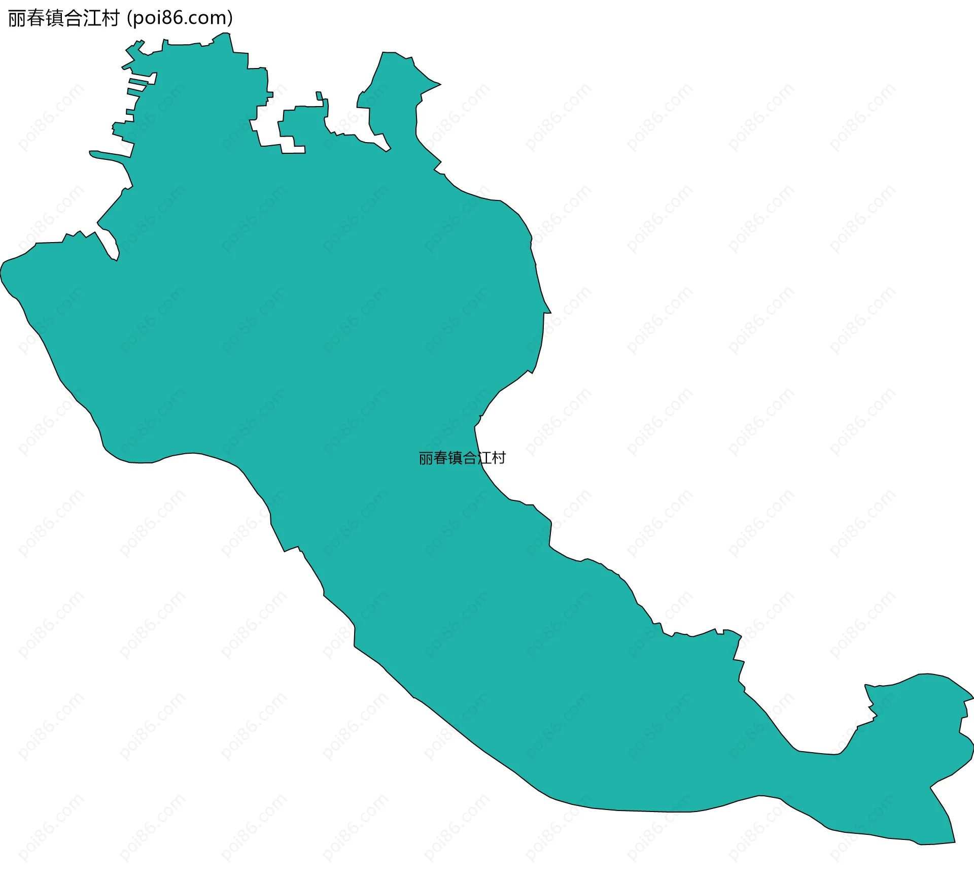 丽春镇合江村边界地图