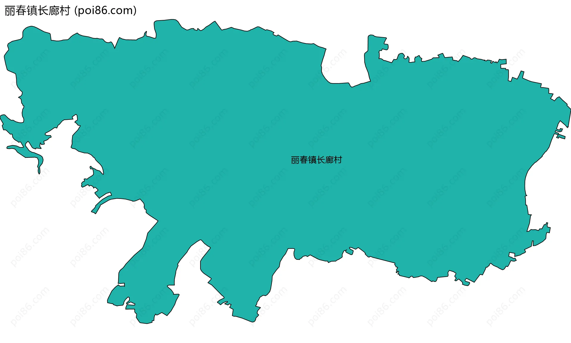 丽春镇长廊村边界地图