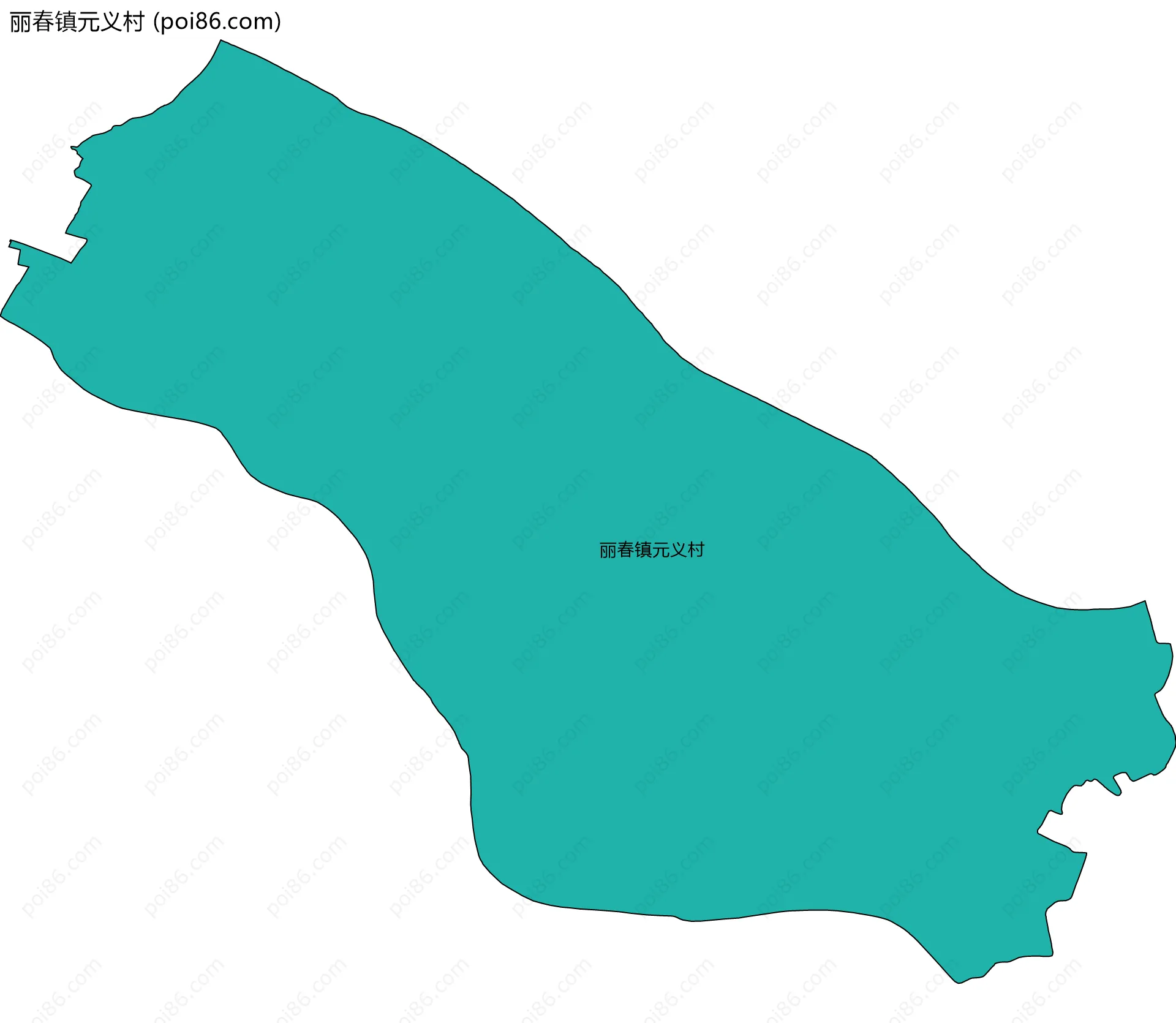 丽春镇元义村边界地图