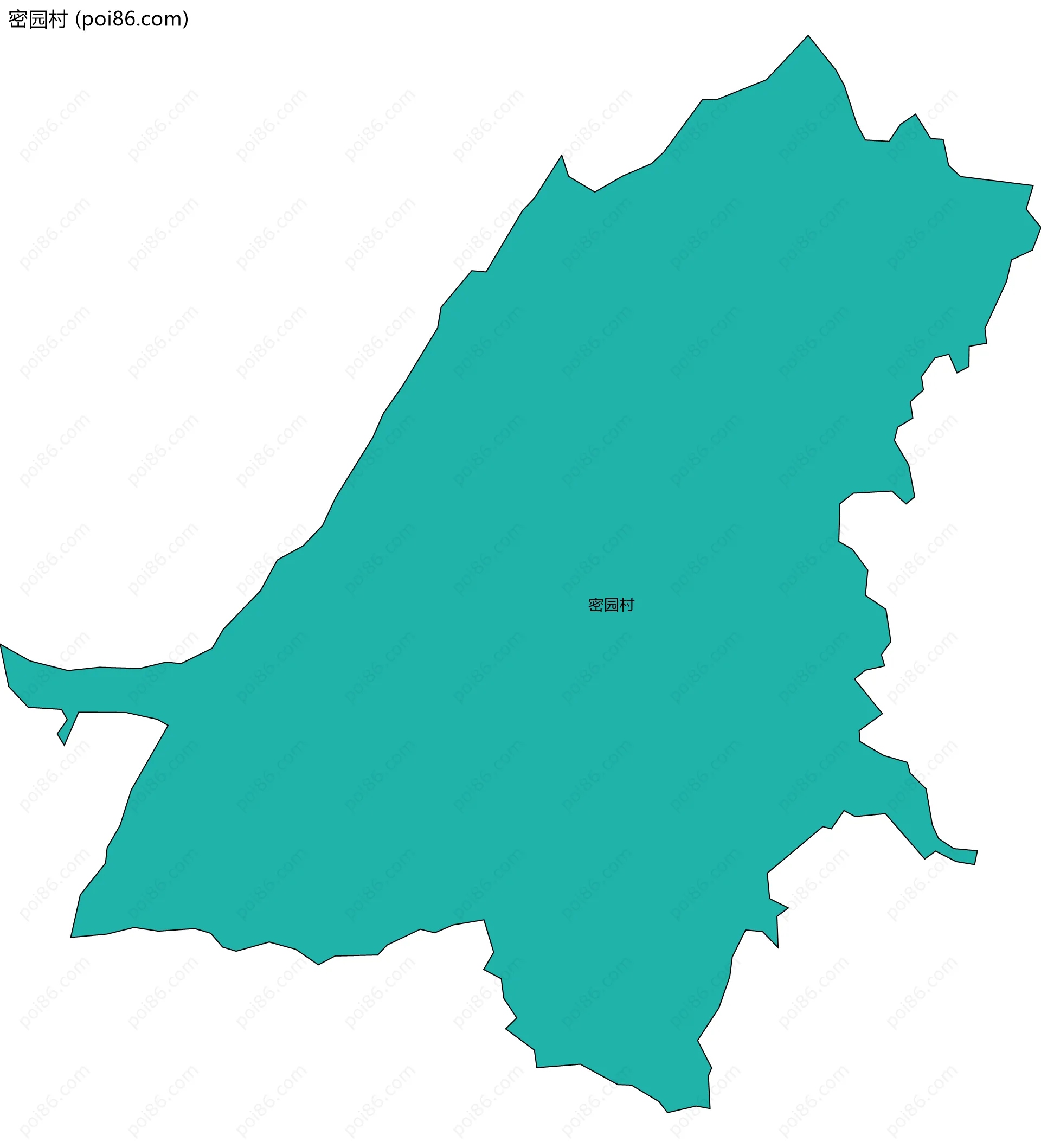 密园村边界地图