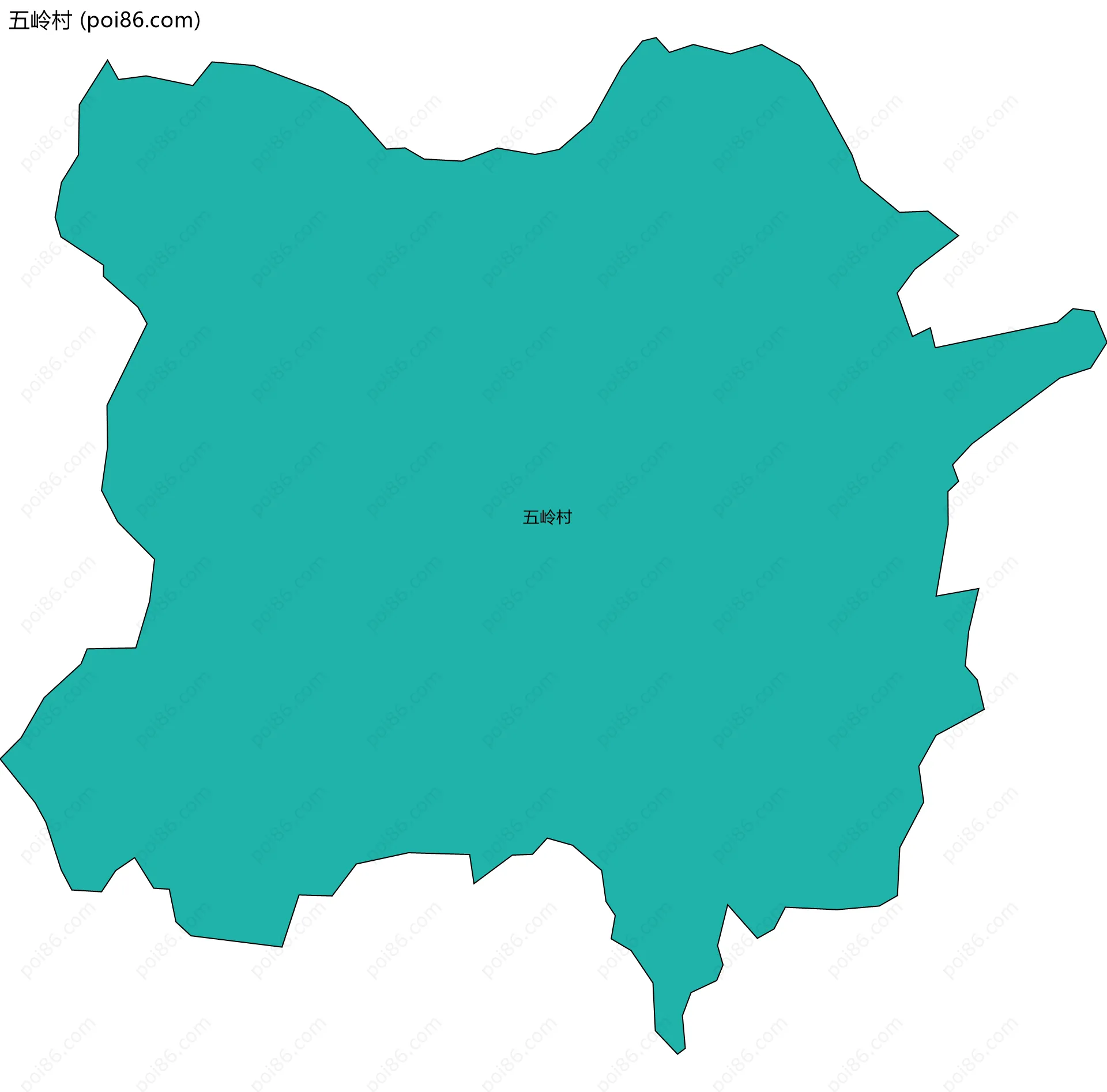 五岭村边界地图