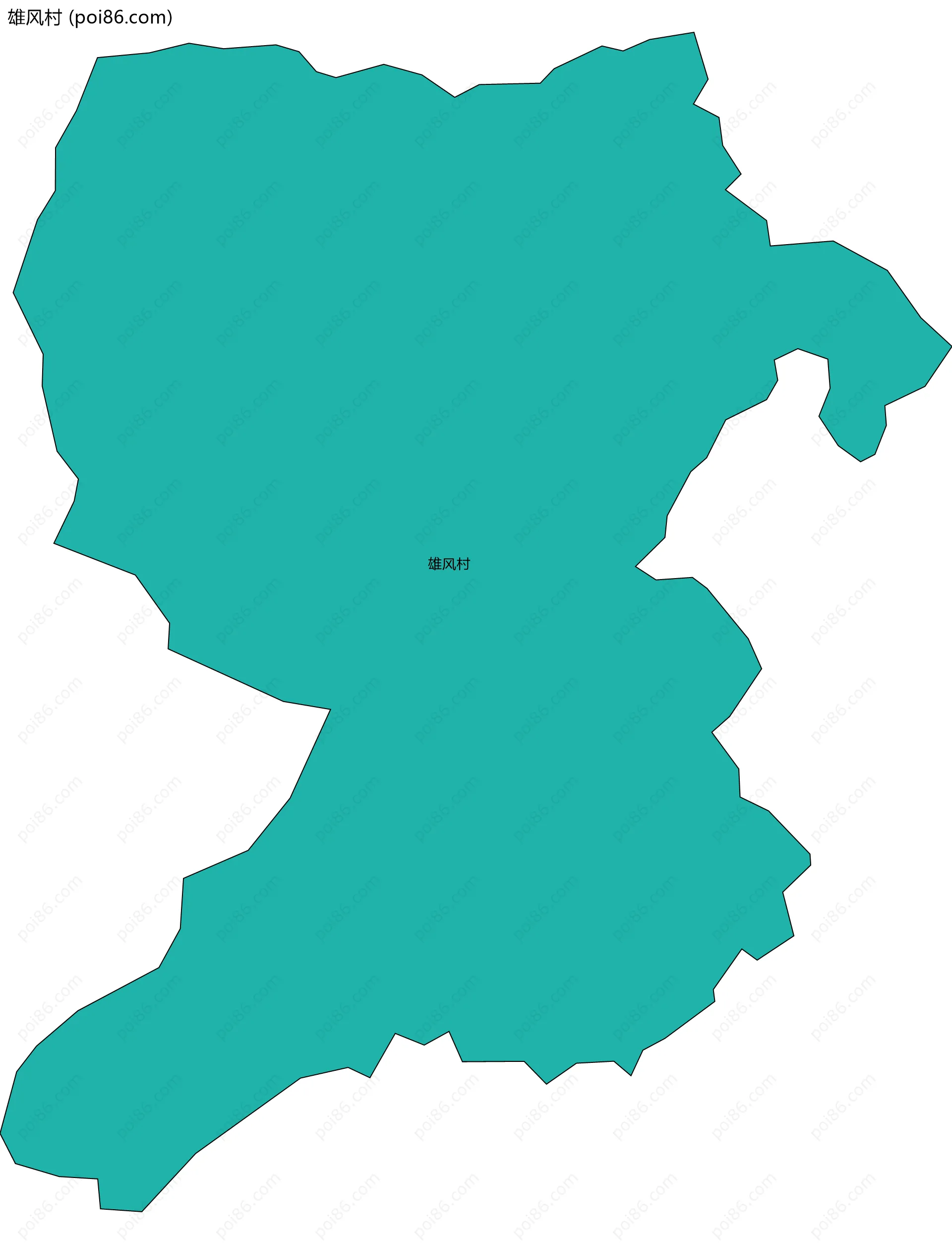 雄风村边界地图