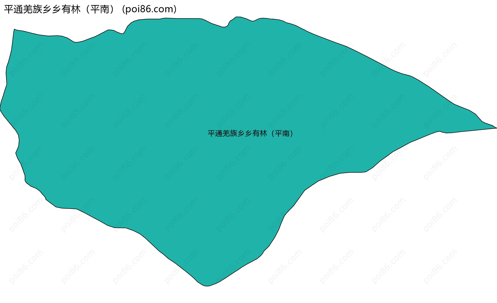 平通羌族乡乡有林（平南）边界地图