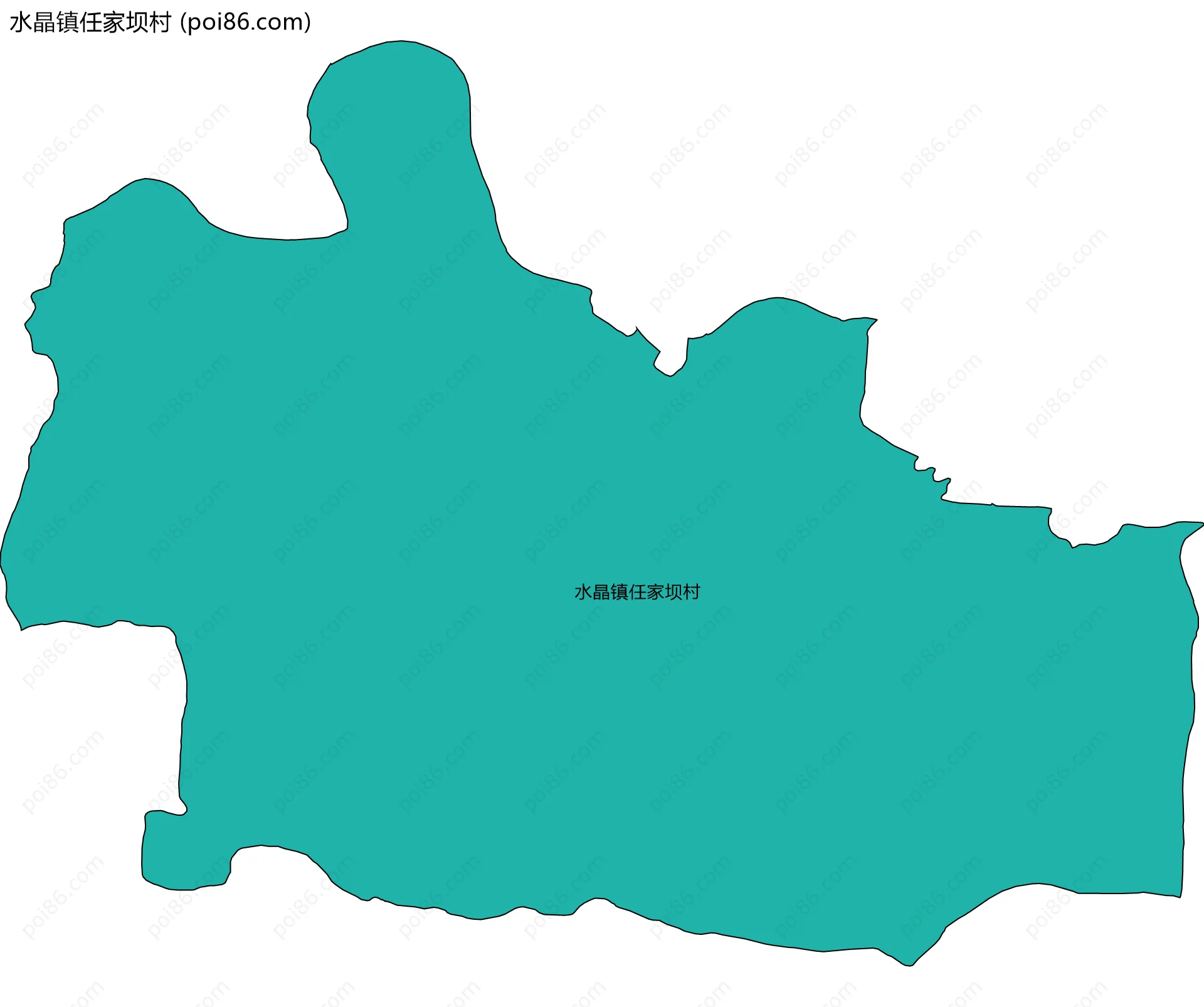 水晶镇任家坝村边界地图