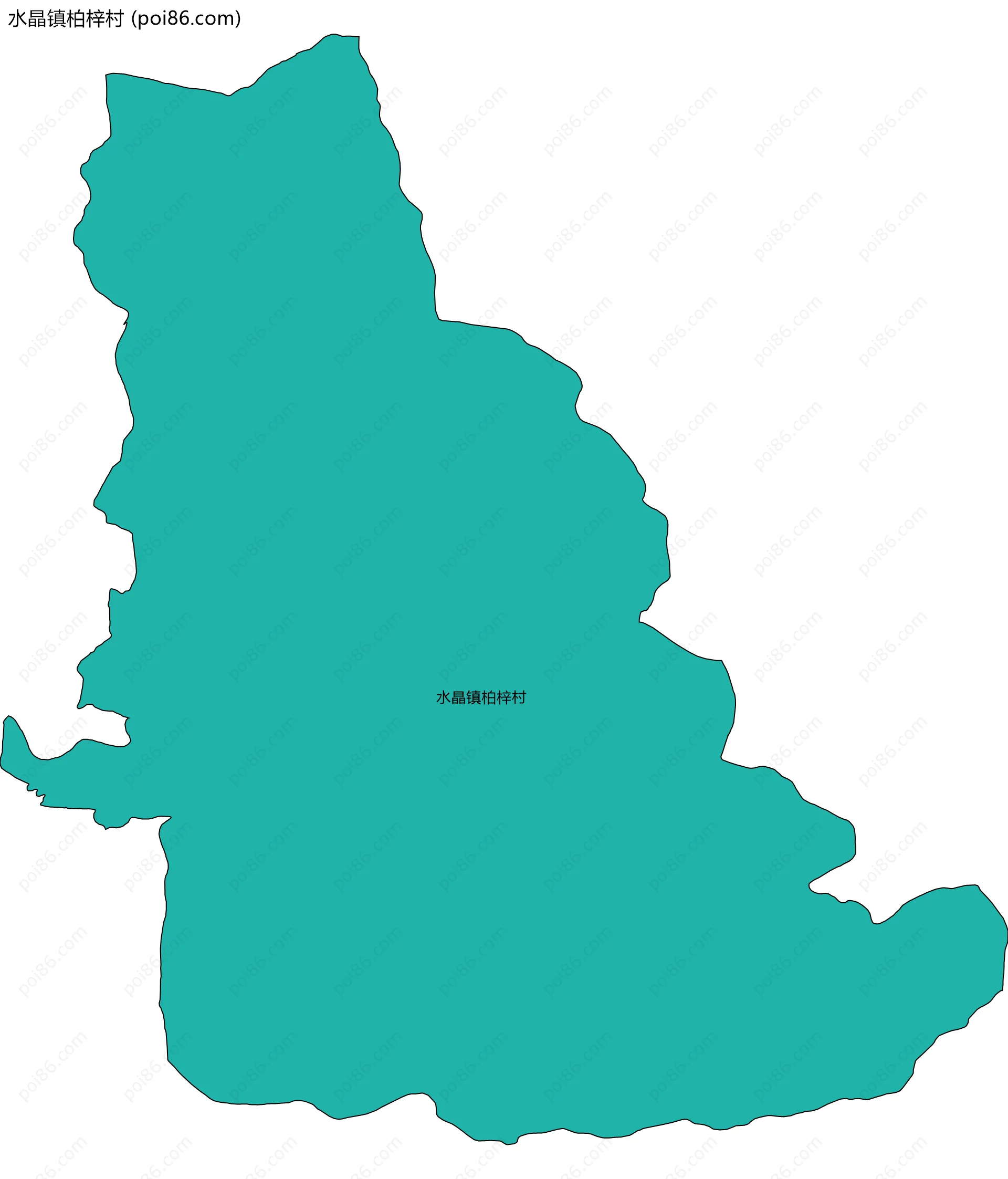 水晶镇柏梓村边界地图
