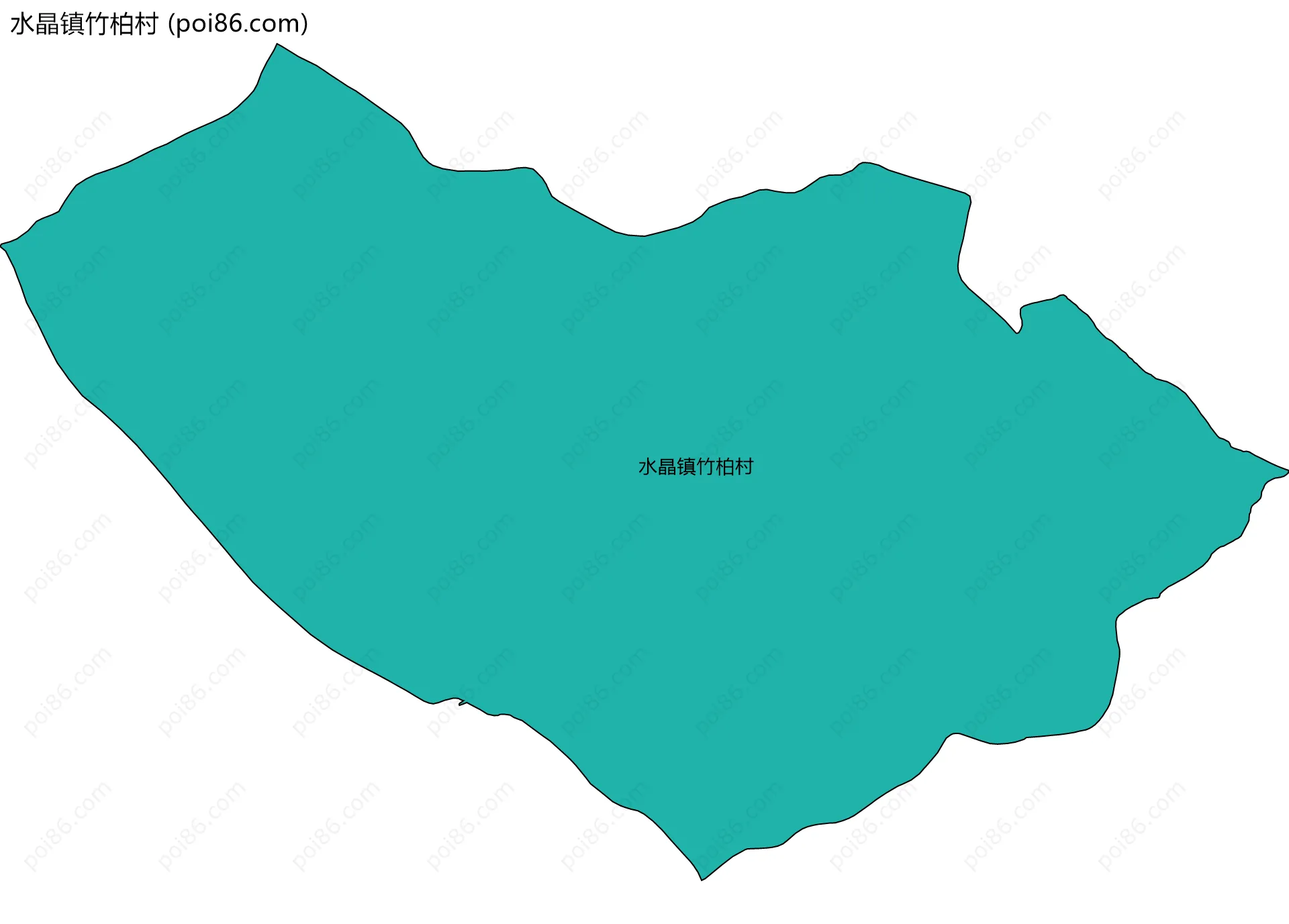 水晶镇竹柏村边界地图