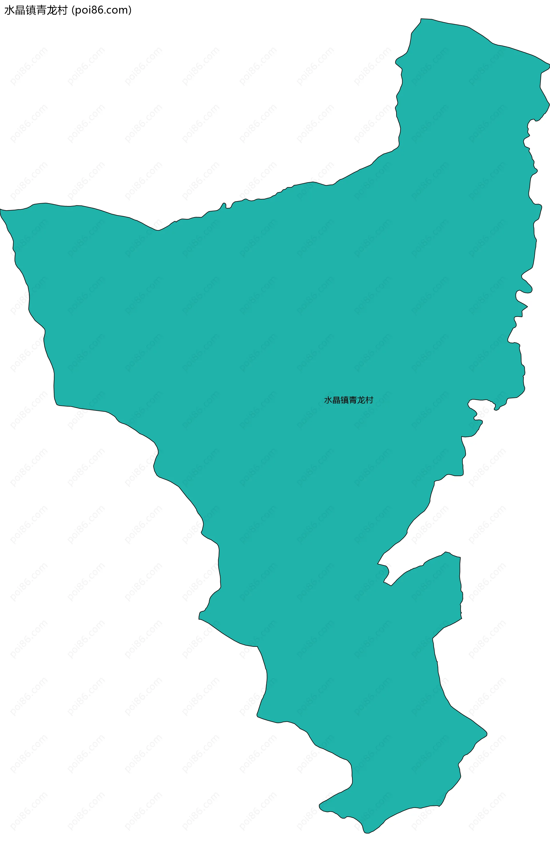 水晶镇青龙村边界地图