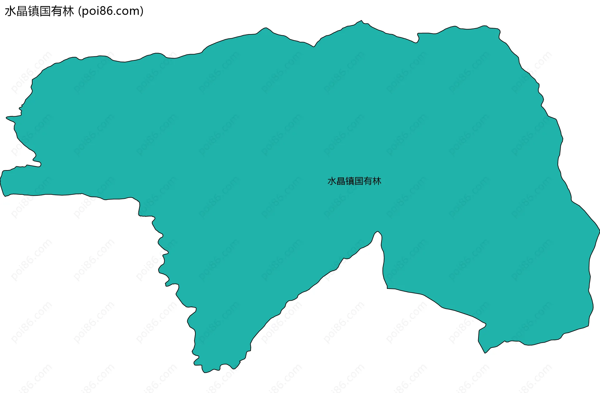 水晶镇国有林边界地图