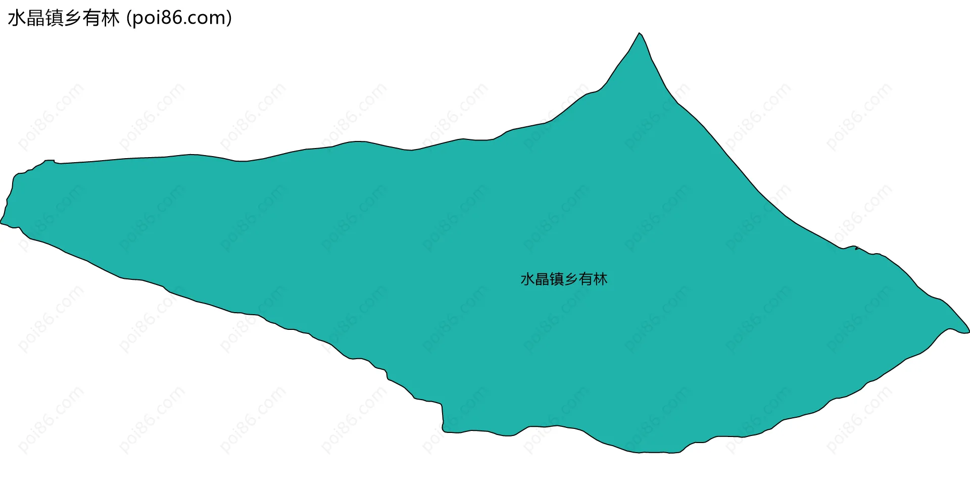 水晶镇乡有林边界地图