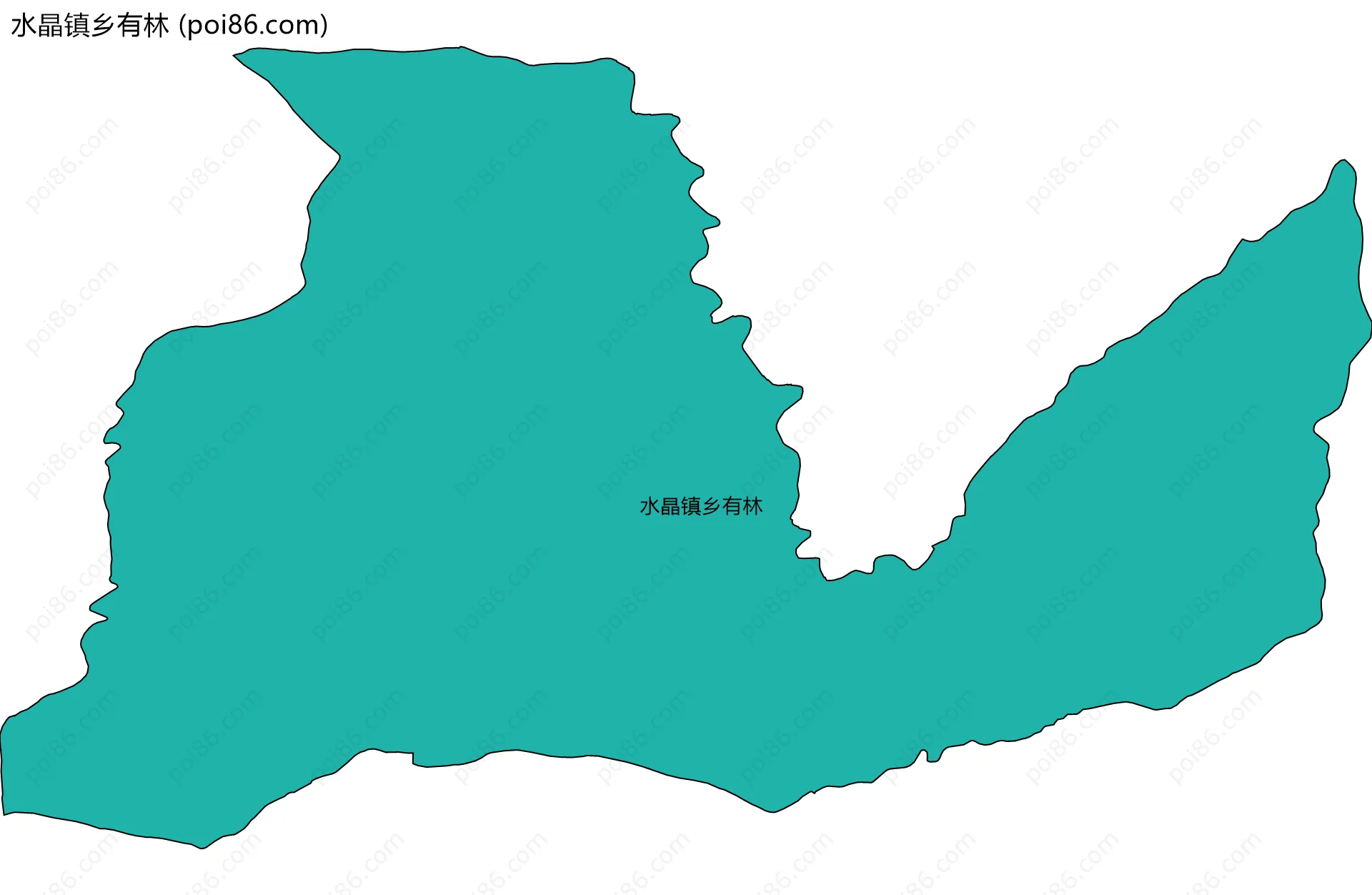 水晶镇乡有林边界地图